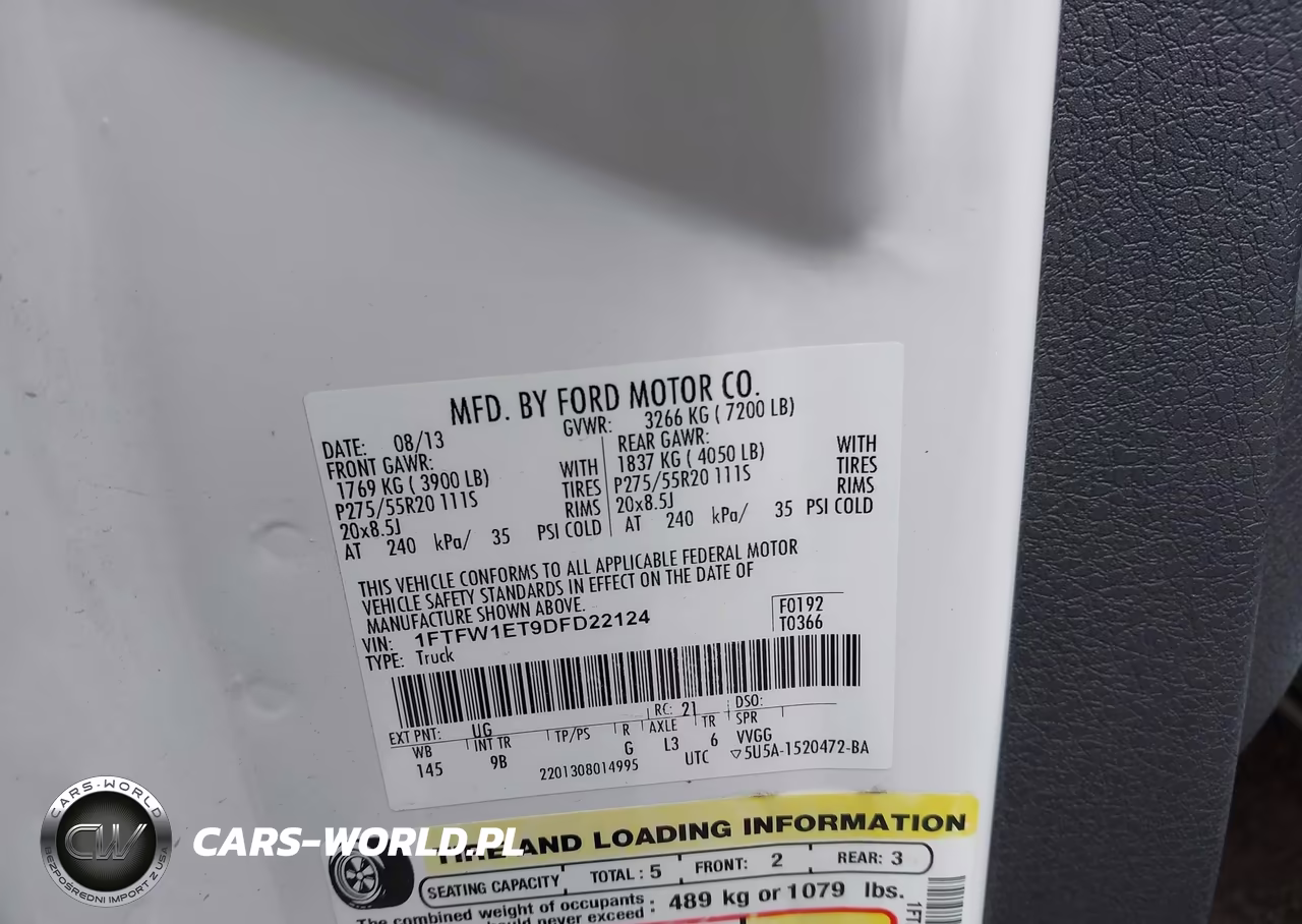2013 Ford F-150 Platinum VIN:1FTFW1ET9DFD22124 - 9
