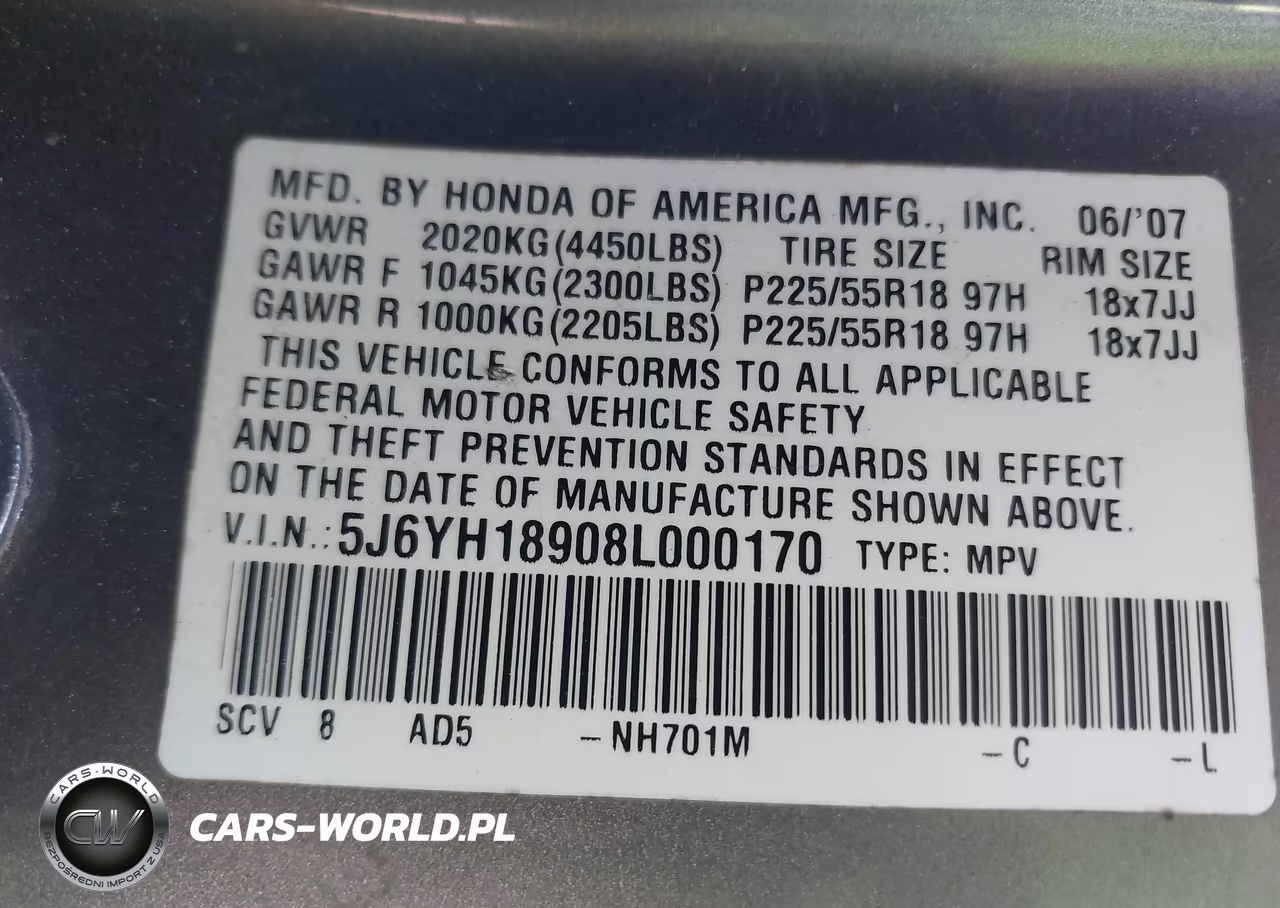 2008 Honda Element Sc VIN:5J6YH18908L000170 - 9