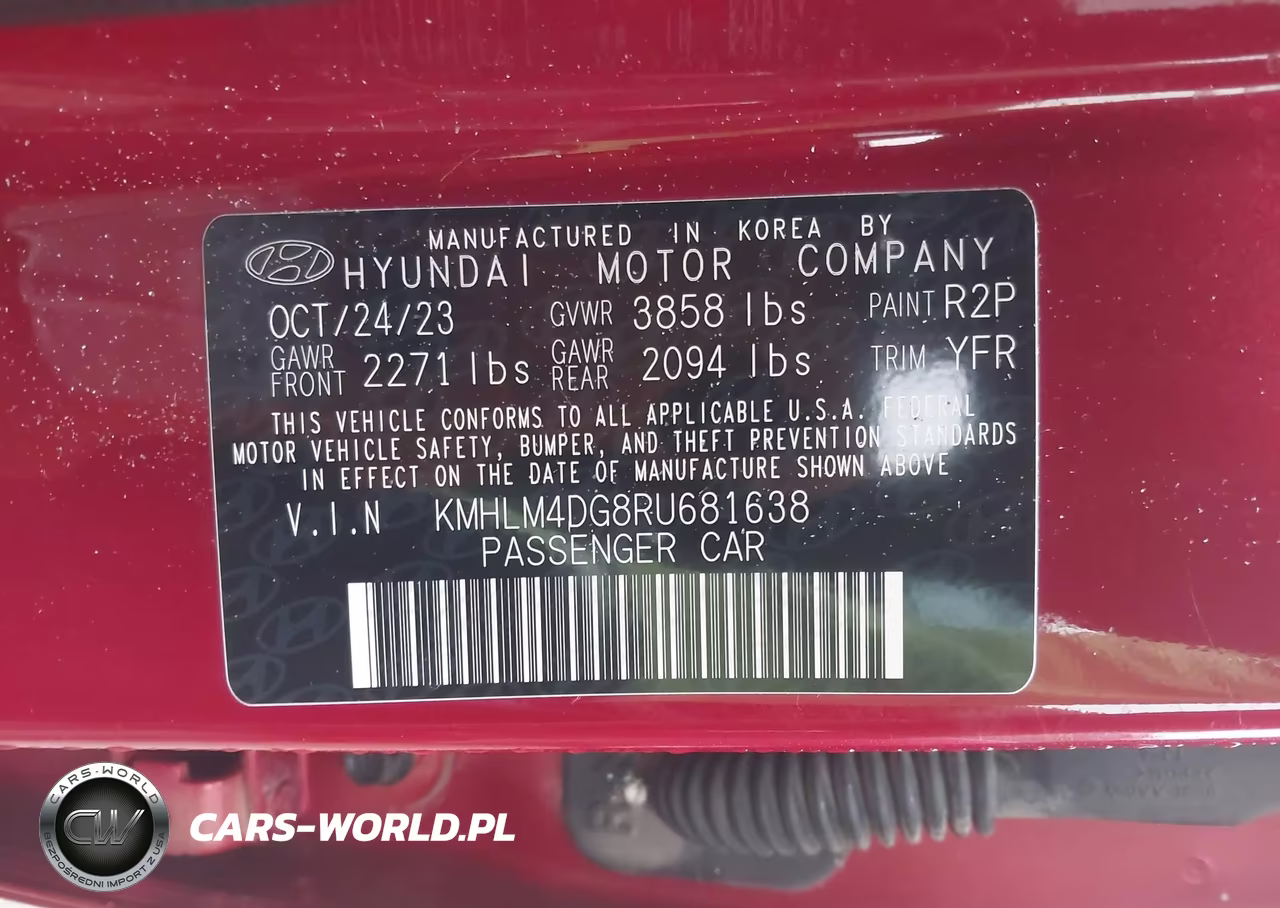 2024 Hyundai Elantra Sel VIN:KMHLM4DG8RU681638 - 9