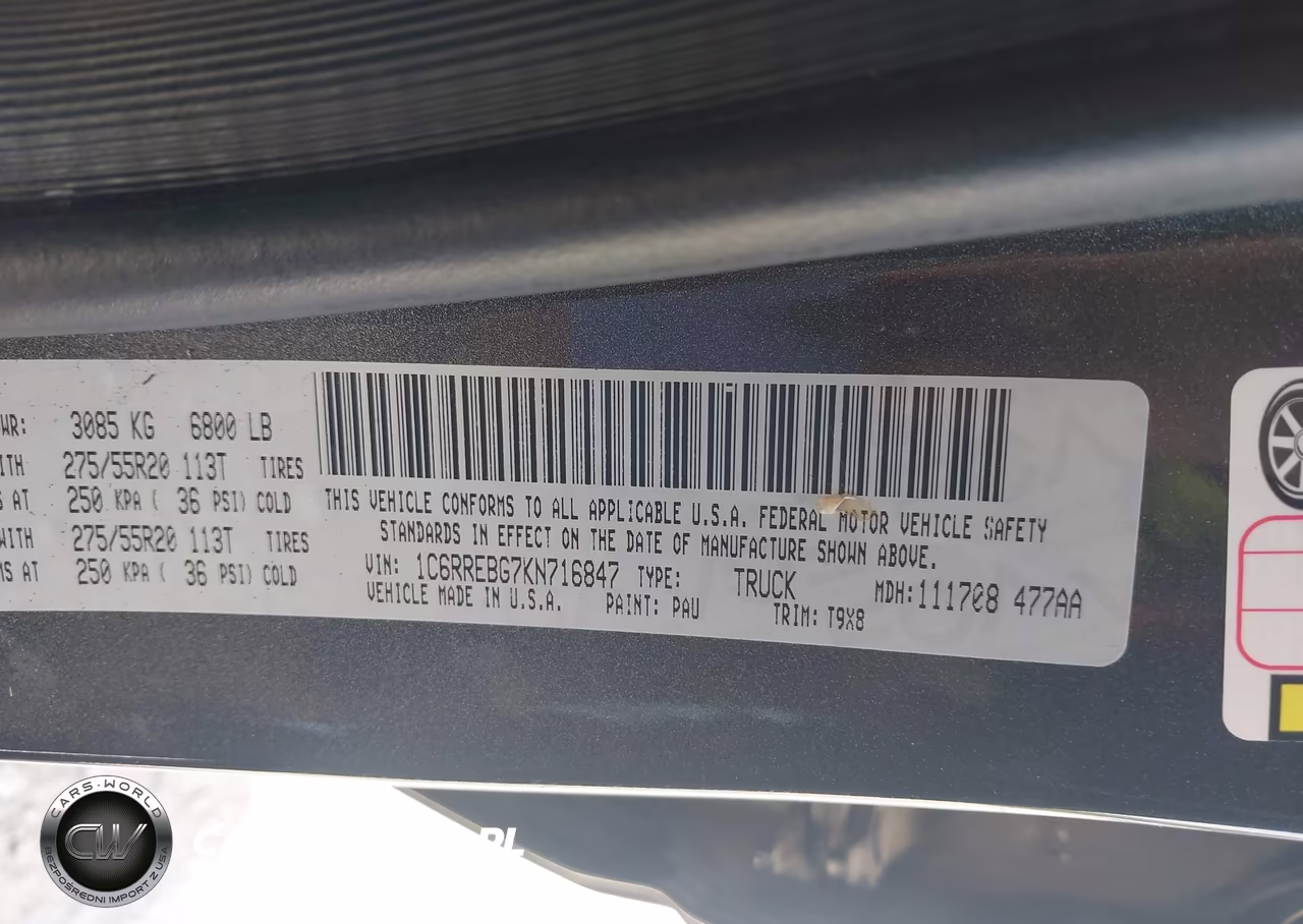2019 Ram 1500 Big Horn-Lone Star 4X2 6'4 Box VIN:1C6RREBG7KN716847 - 9