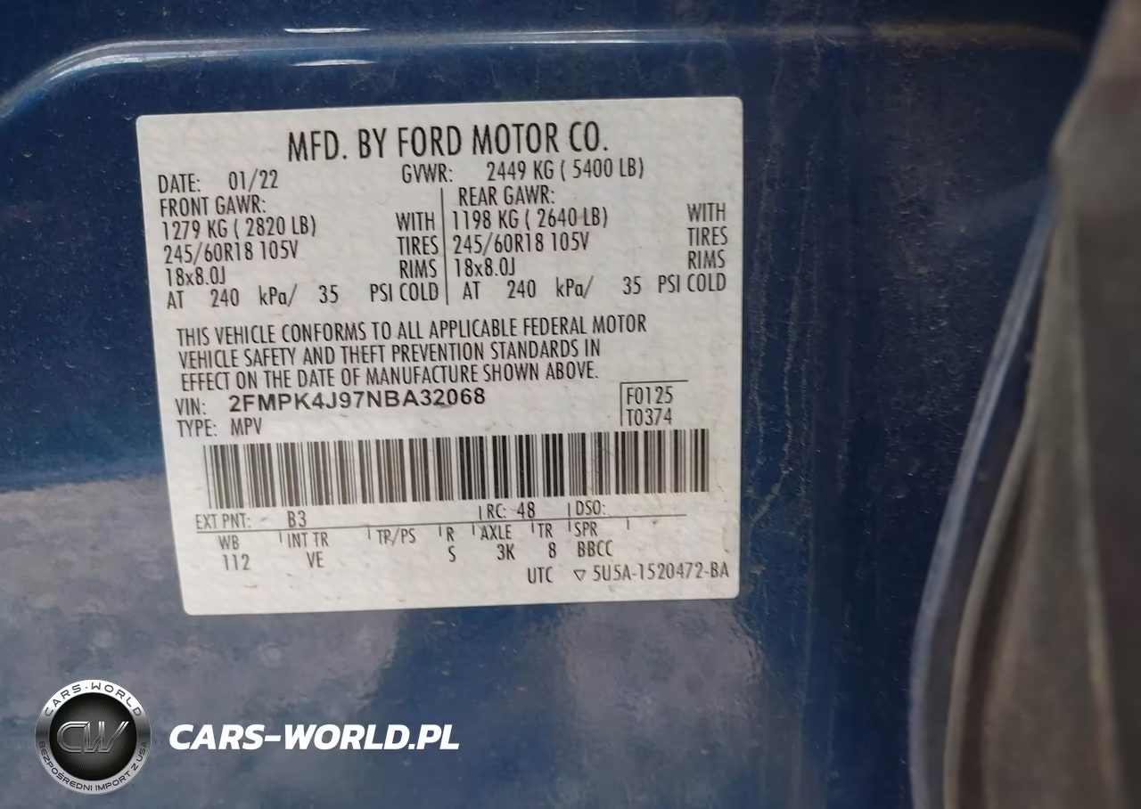 2022 Ford Edge Sel VIN:2FMPK4J97NBA32068 - 9