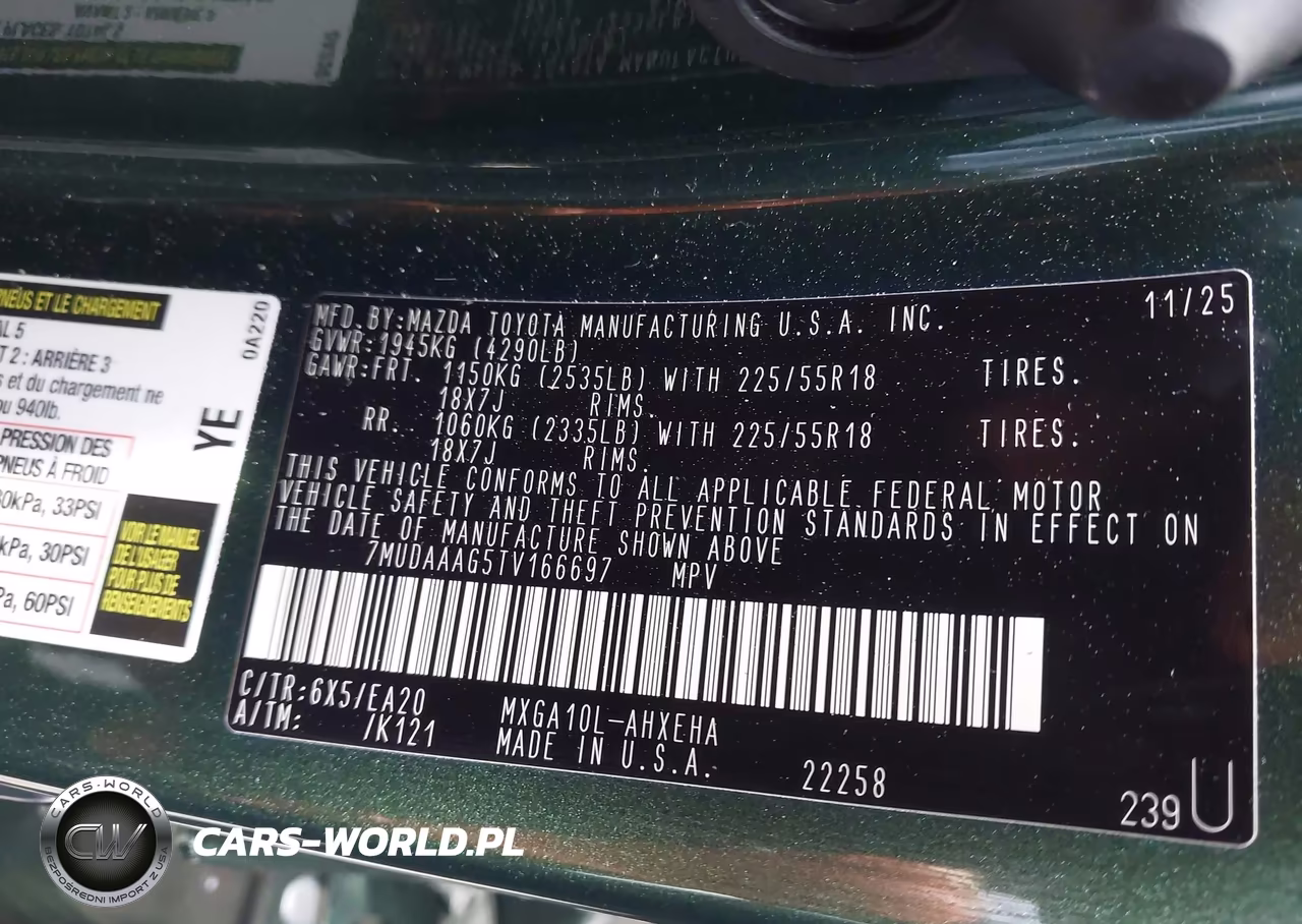 2026 Toyota Corolla Cross Xle VIN:7MUDAAAG5TV166697 - 9