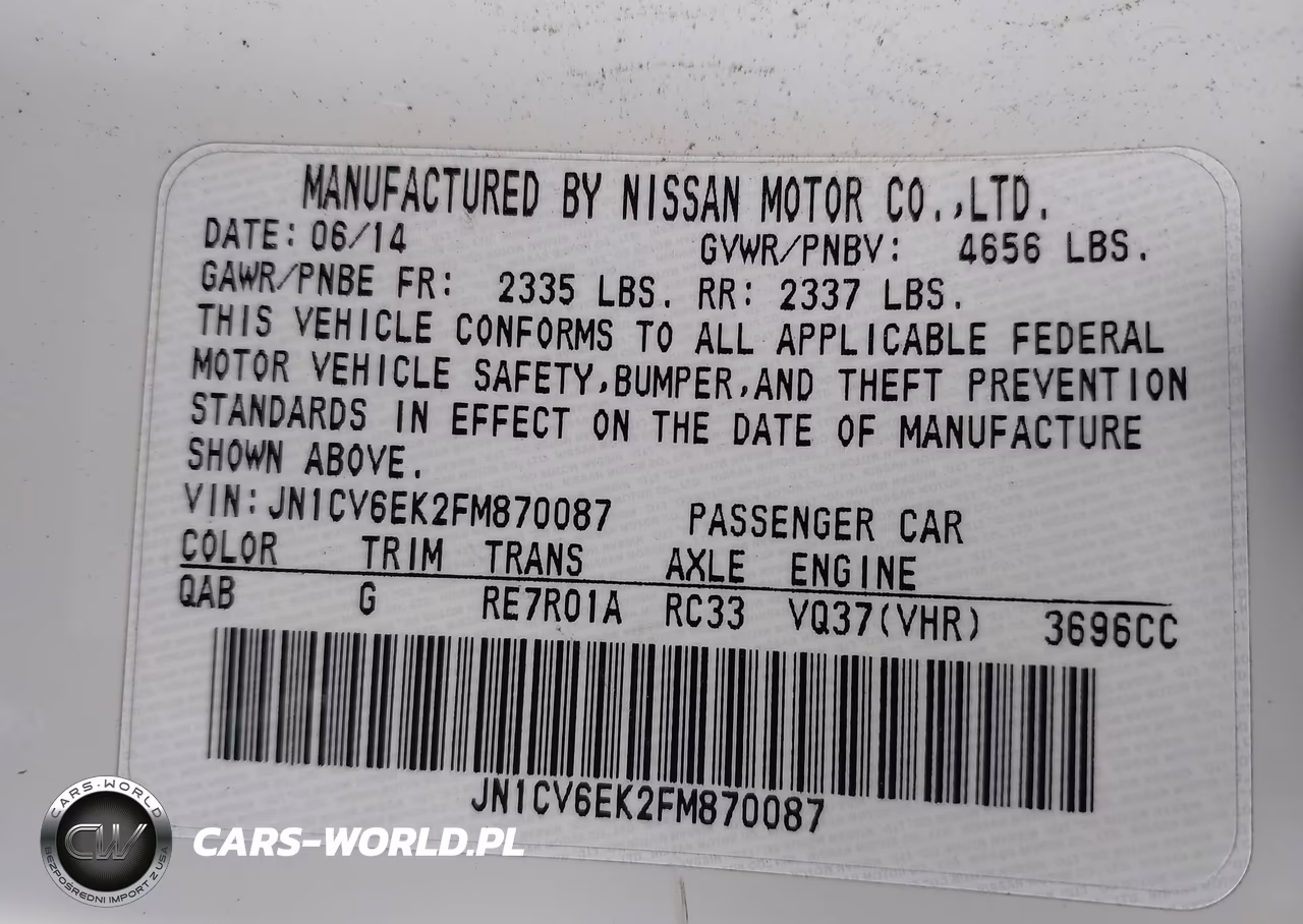 2015 Infiniti Q60 S Limited VIN:JN1CV6EK2FM870087 - 9