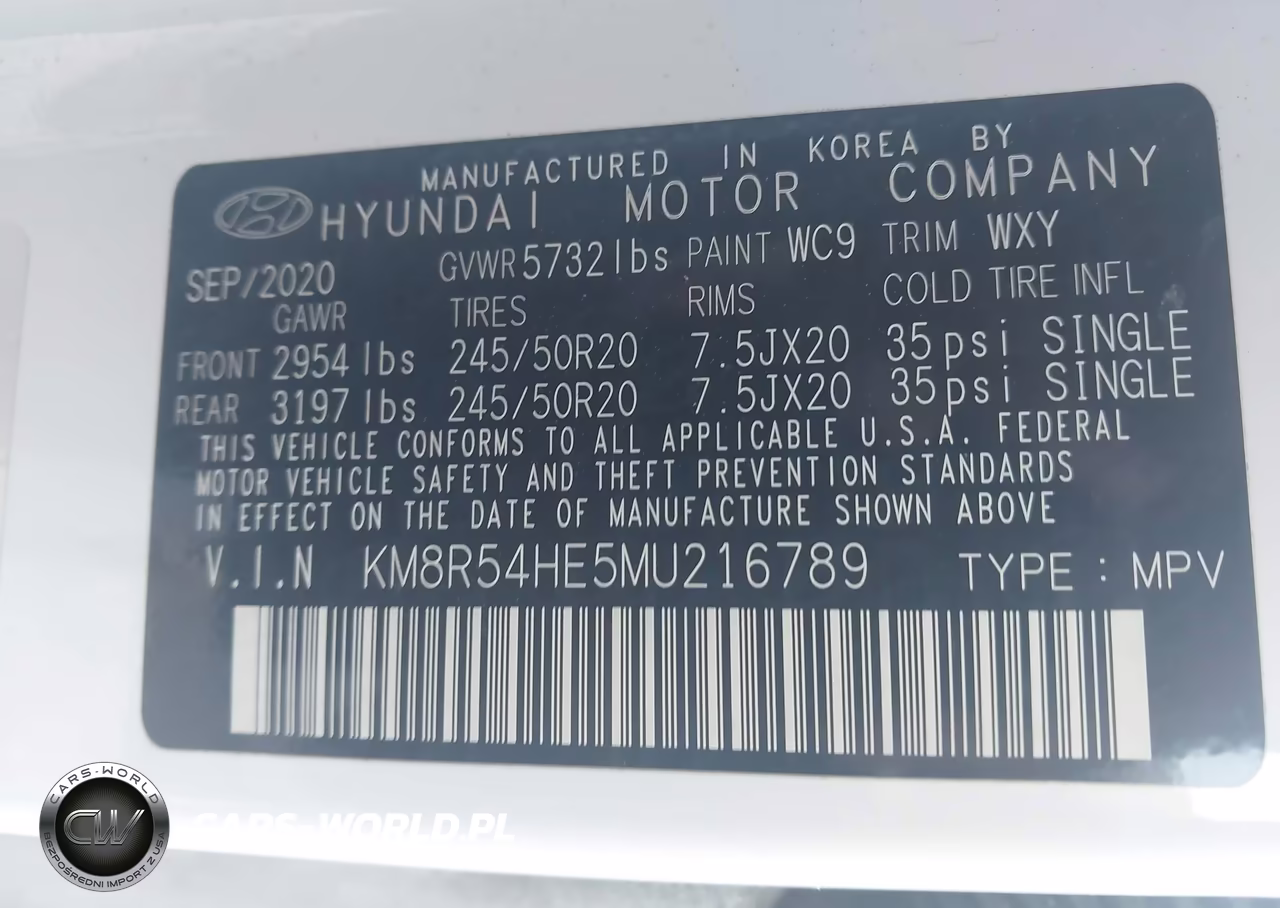 2021 Hyundai Palisade Limited VIN:KM8R54HE5MU216789 - 9