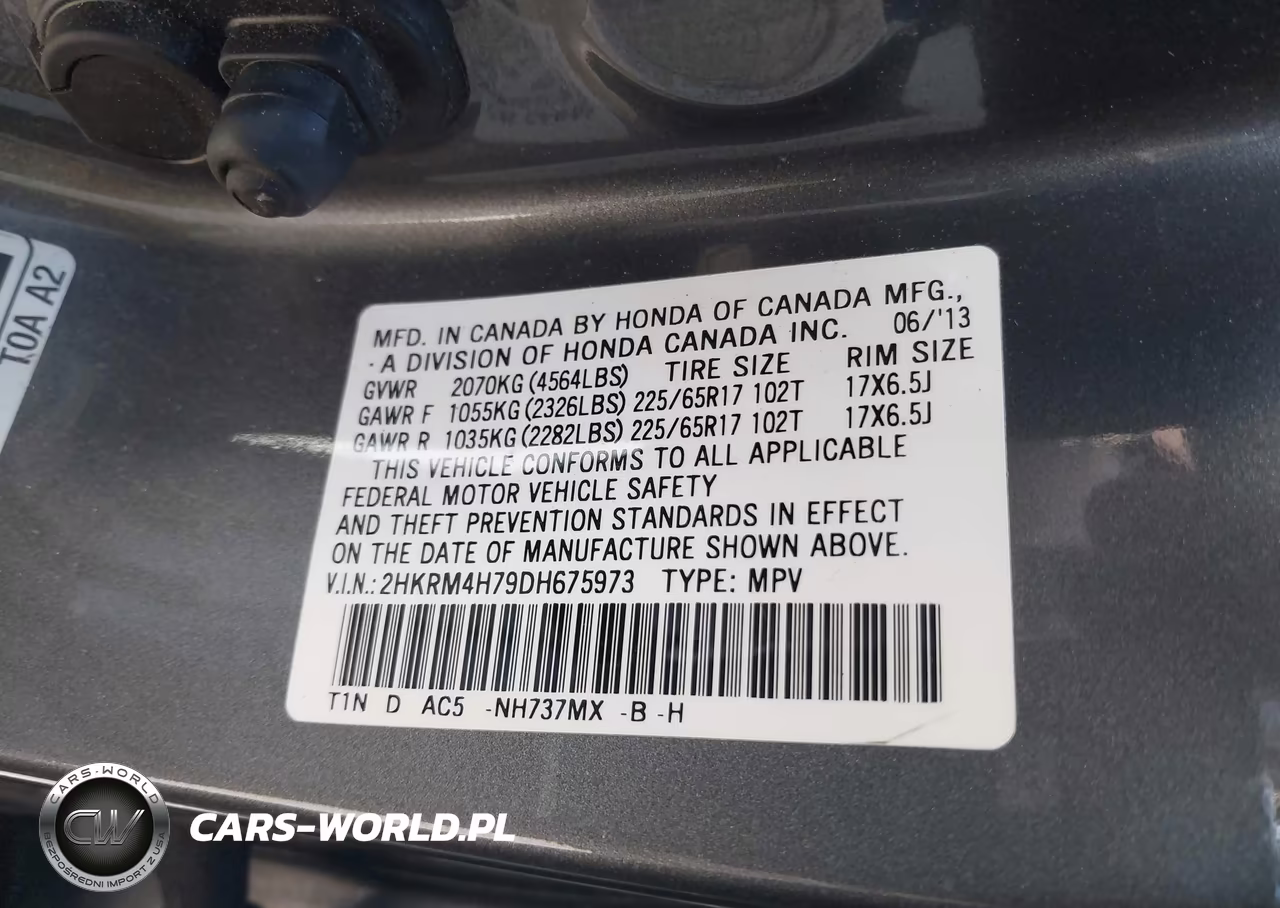 2013 Honda Cr-V Ex-L VIN:2HKRM4H79DH675973 - 9