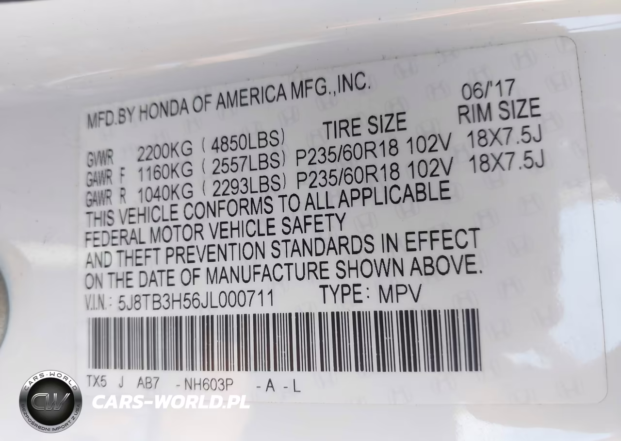 2018 Acura Rdx Technology Acurawatch Plus Packages-Technology Package VIN:5J8TB3H56JL000711 - 9