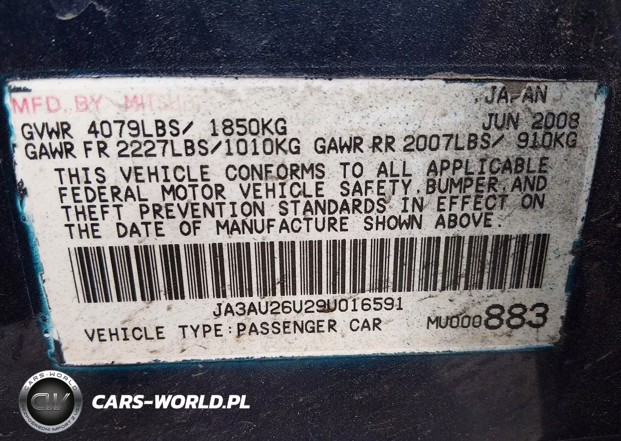 2009 Mitsubishi Lancer Es-Es-Sport VIN:JA3AU26U29U016591 - 9