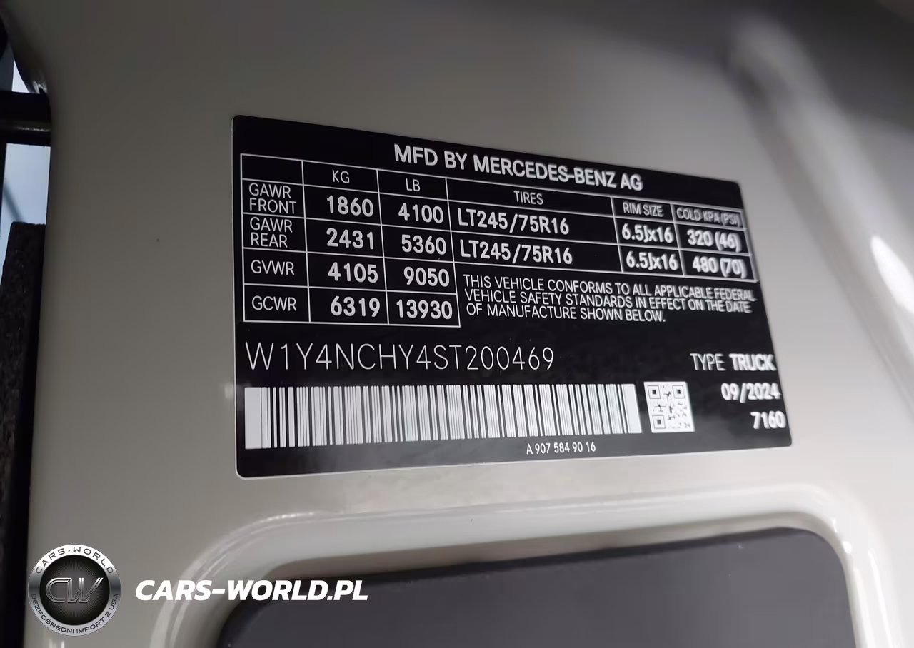 2025 Mercedes-Benz Sprinter 2500 High Roof 4-Cyl Diesel Ho VIN:W1Y4NCHY4ST200469 - 9