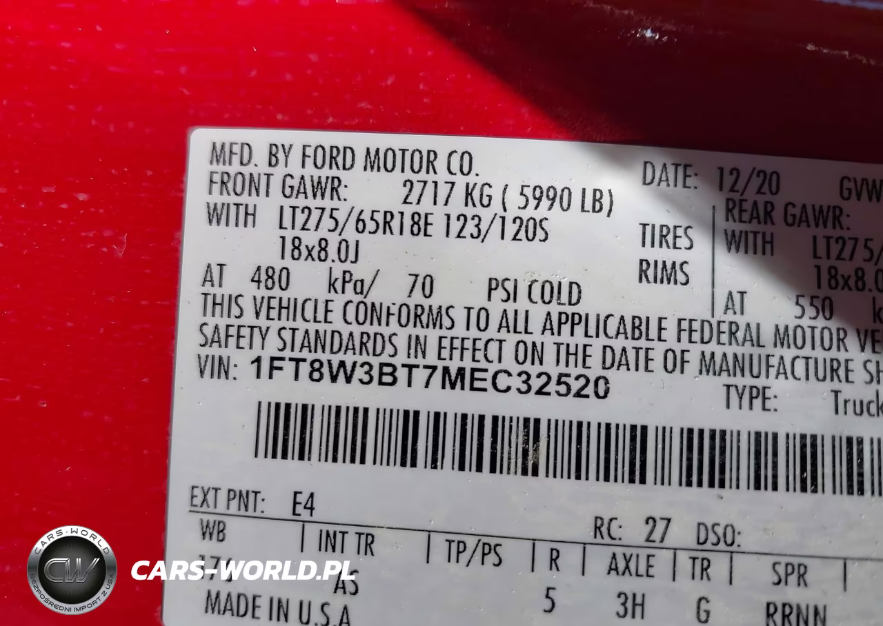 2021 Ford F-350 Xl VIN:1FT8W3BT7MEC32520 - 8