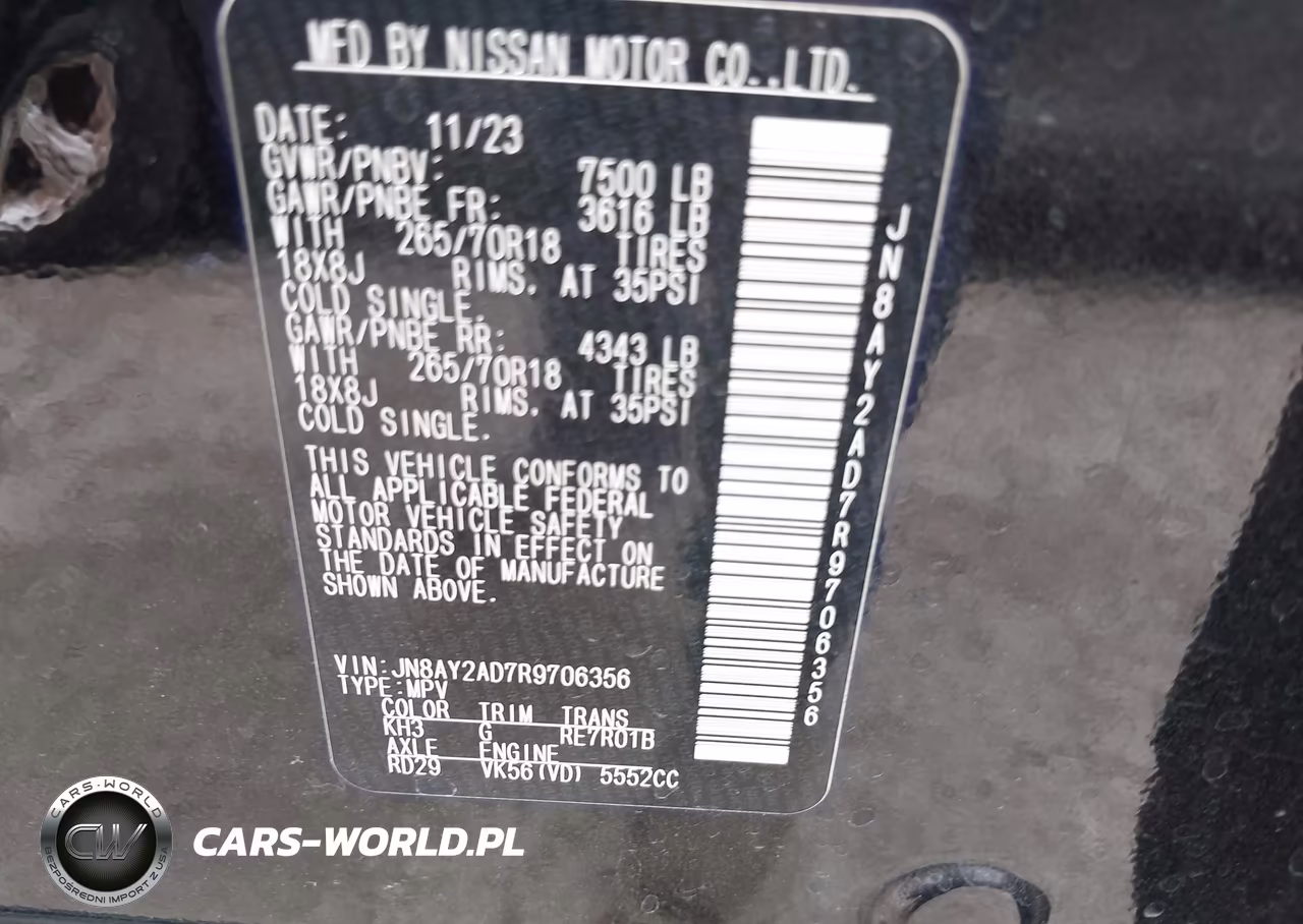 2024 Nissan Armada Sv 4Wd VIN:JN8AY2AD7R9706356 - 9