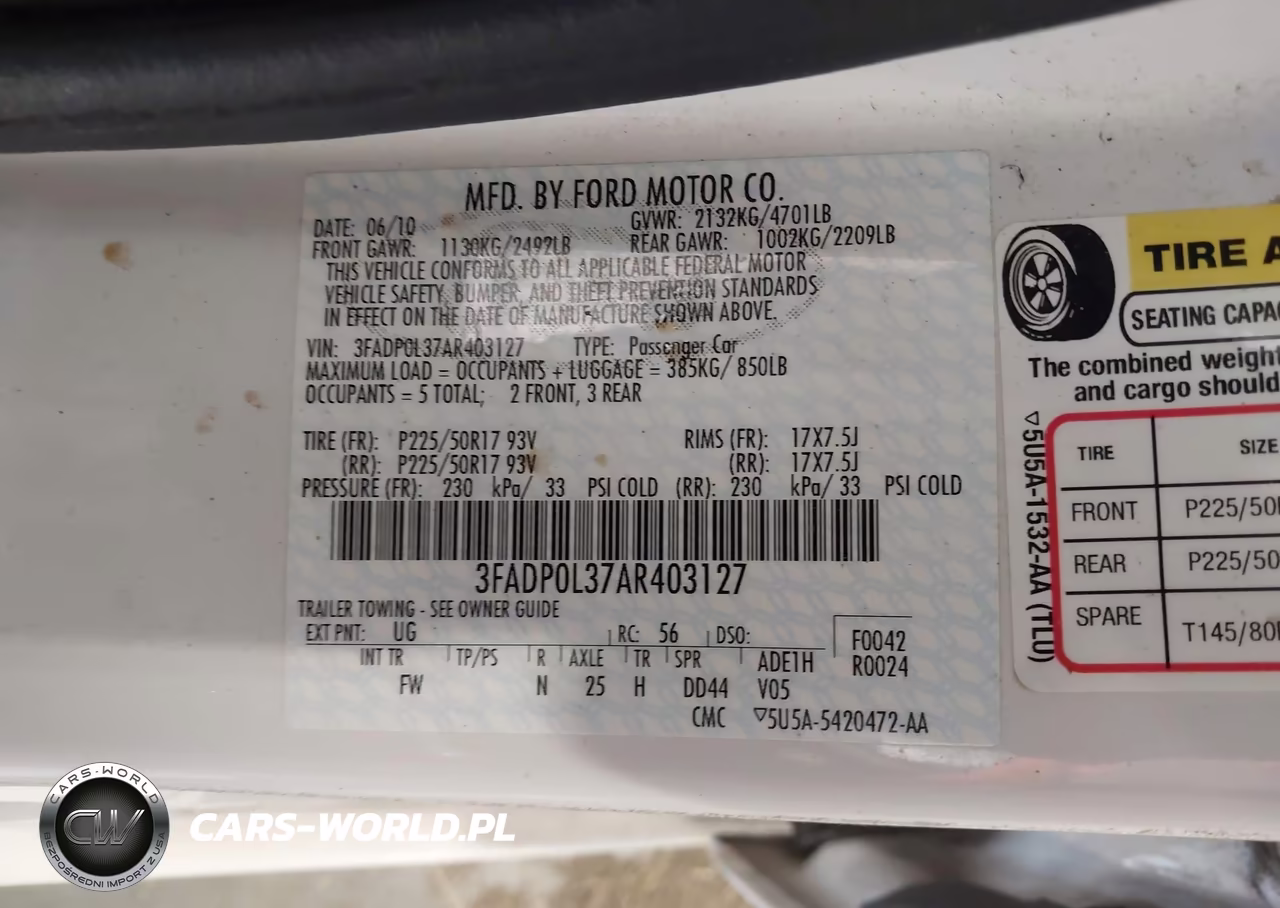 2010 Ford Fusion Hybrid VIN:3FADP0L37AR403127 - 9