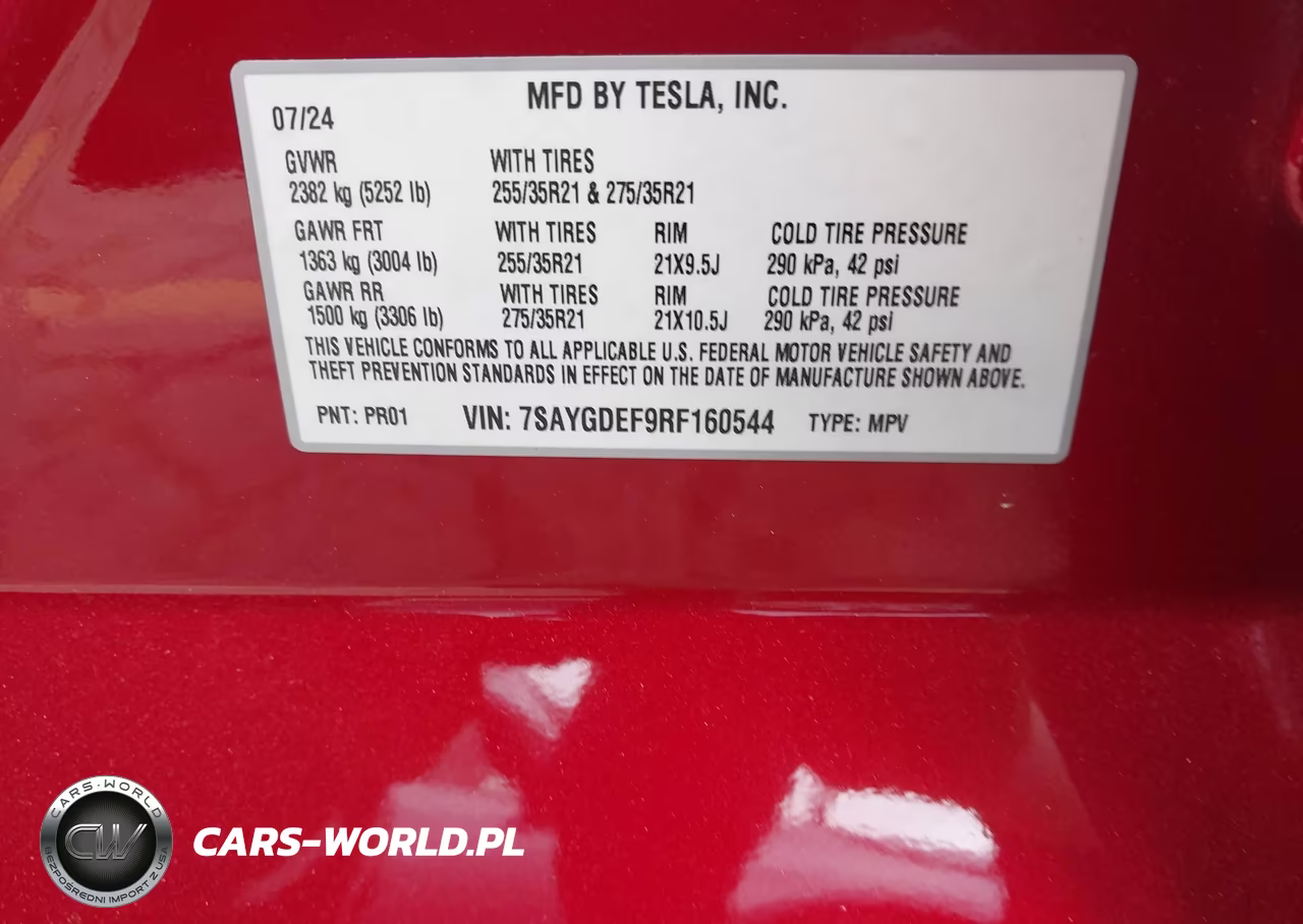 2024 Tesla Model Y Performance Dual Motor All-Wheel Drive VIN:7SAYGDEF9RF160544 - 9