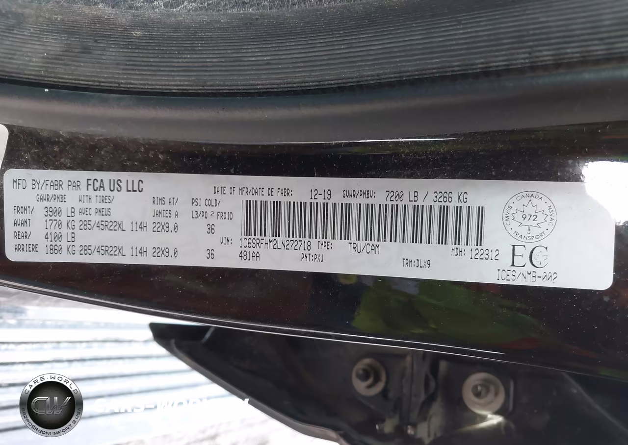 2020 Ram 1500 Limited VIN:1C6SRFHM2LN272718 - 9