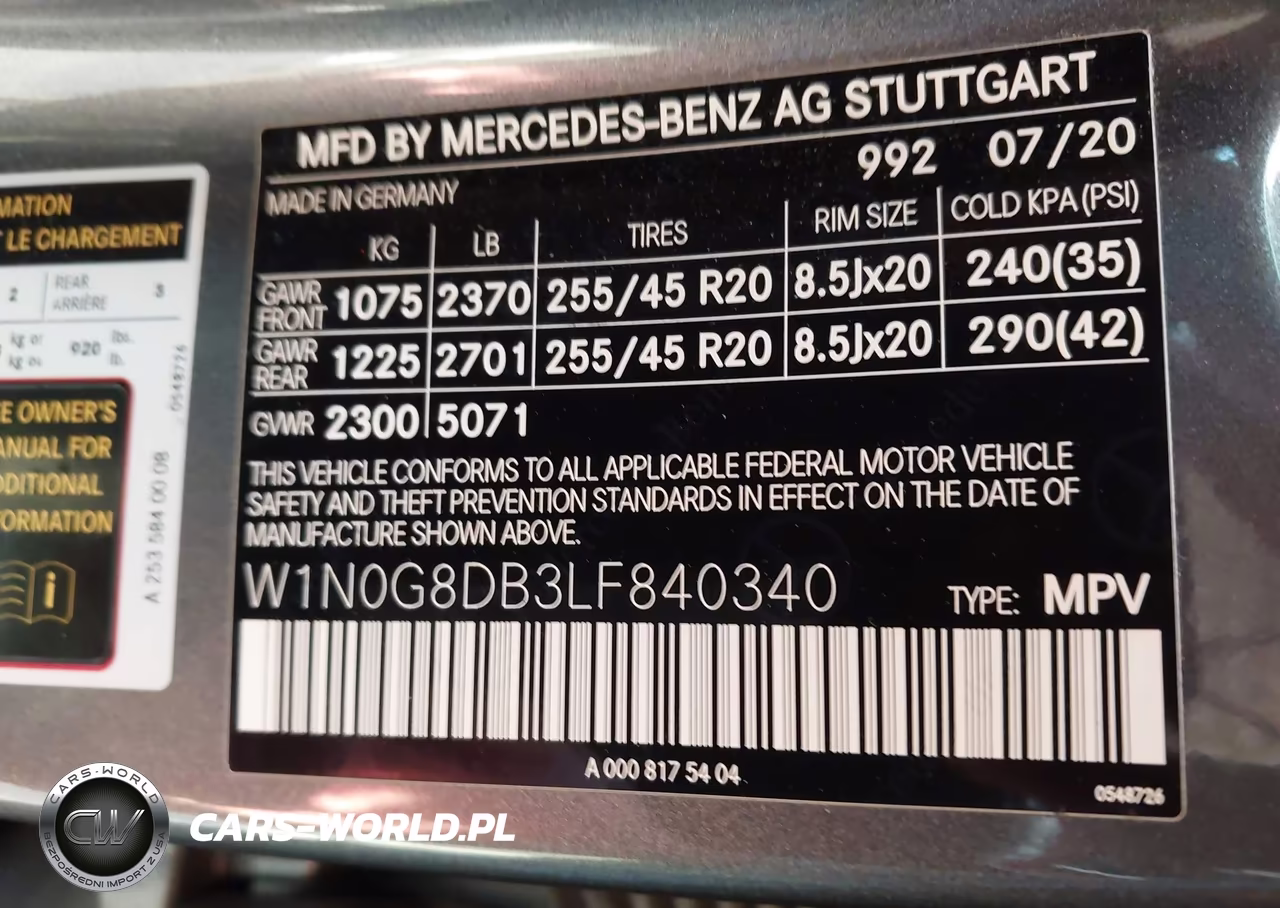 2020 Mercedes-Benz Glc 300 VIN:W1N0G8DB3LF840340 - 9