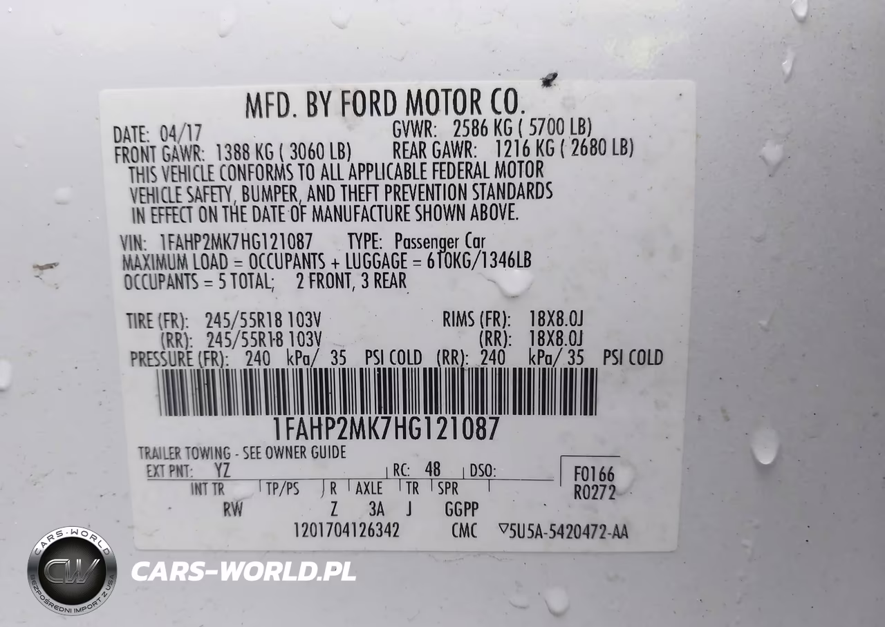 2017 Ford Police Interceptor VIN:1FAHP2MK7HG121087 - 9