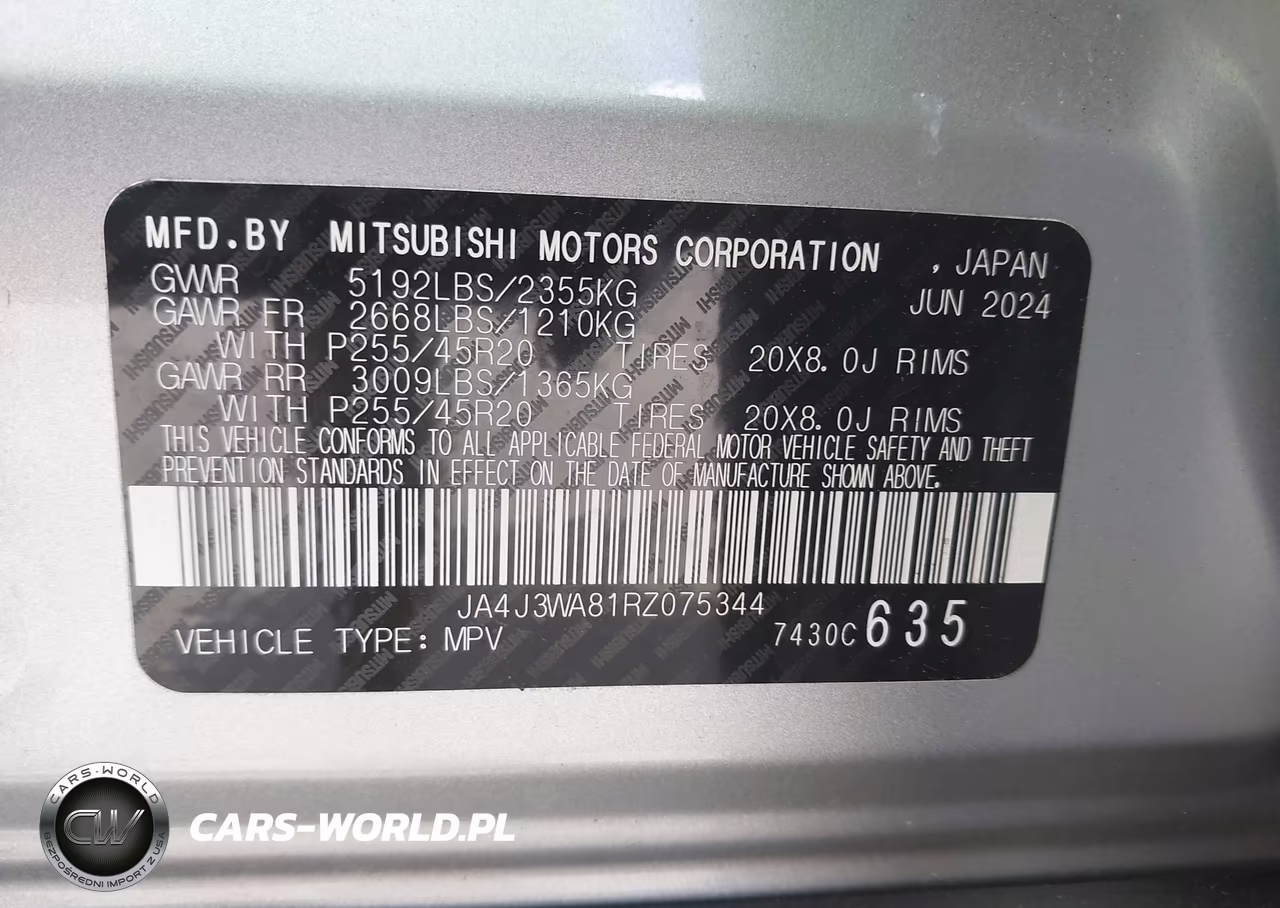 2024 Mitsubishi Outlander Sel 2.5 2Wd-Sel Black Edition 2Wd VIN:JA4J3WA81RZ075344 - 9