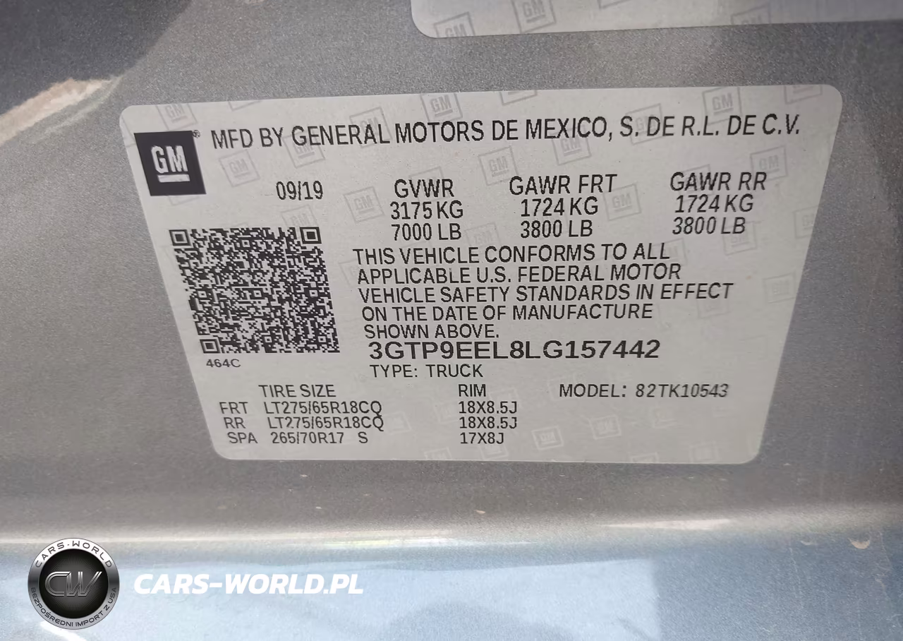 2020 GMC Sierra 1500 4Wd Short Box At4 VIN:3GTP9EEL8LG157442 - 9