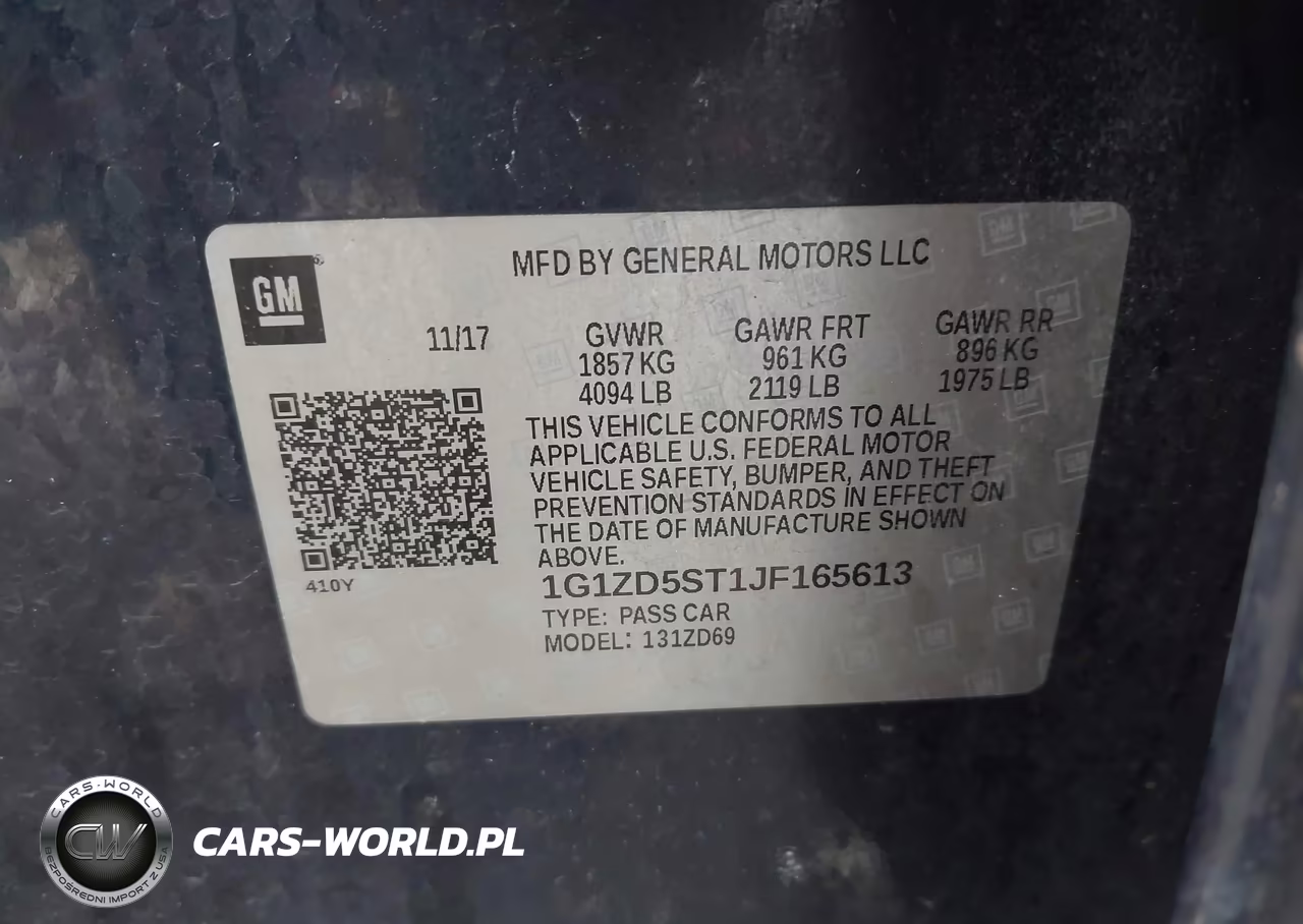 2018 Chevrolet Malibu Lt VIN:1G1ZD5ST1JF165613 - 9