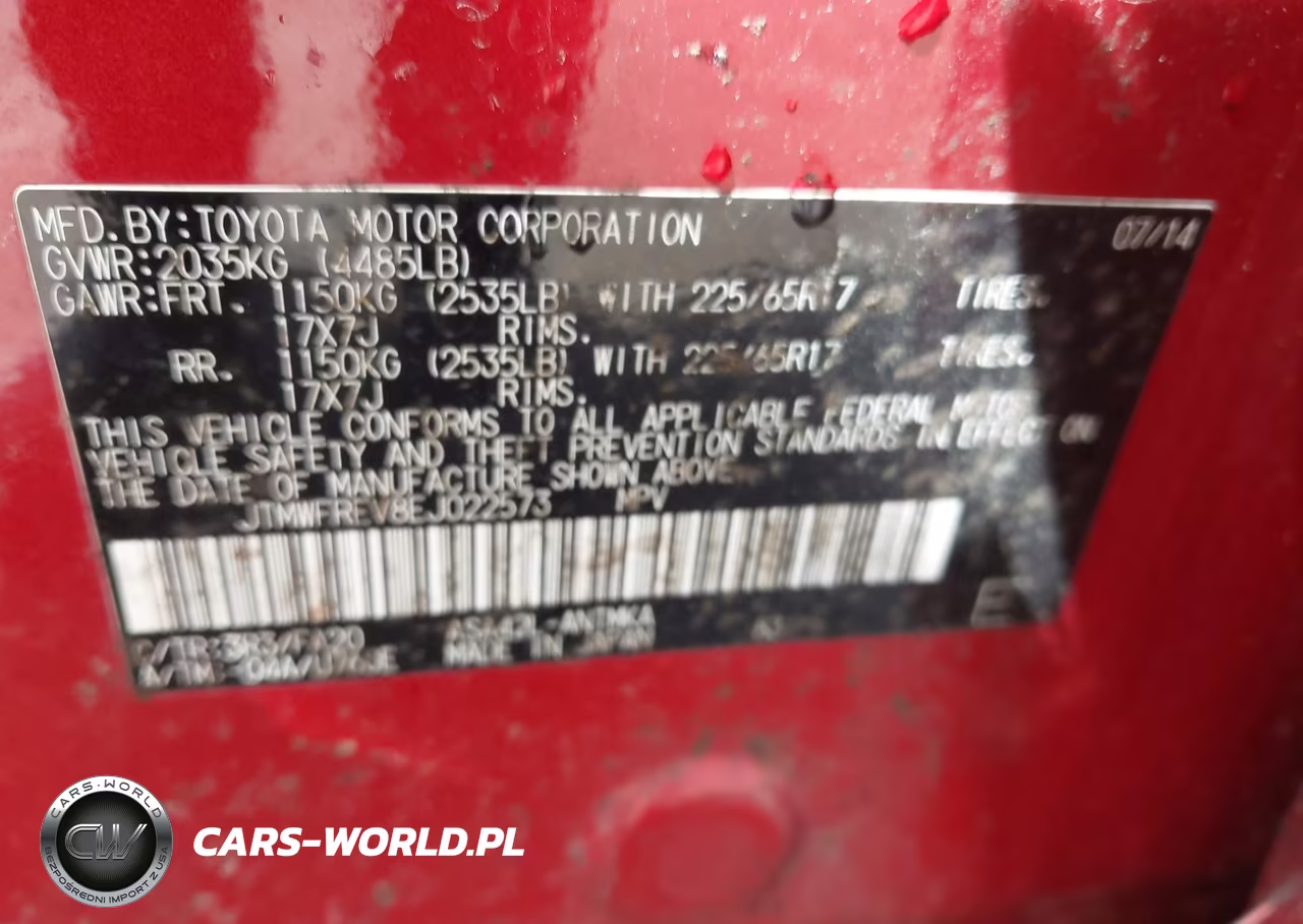 2014 Toyota Rav4 Xle VIN:JTMWFREV8EJ022573 - 9