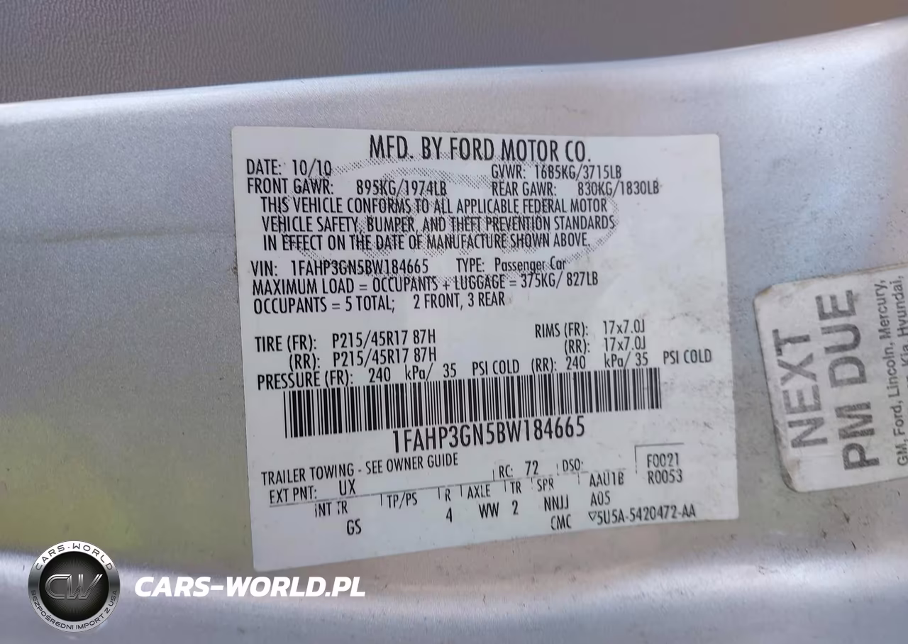 2011 Ford Focus Ses VIN:1FAHP3GN5BW184665 - 9