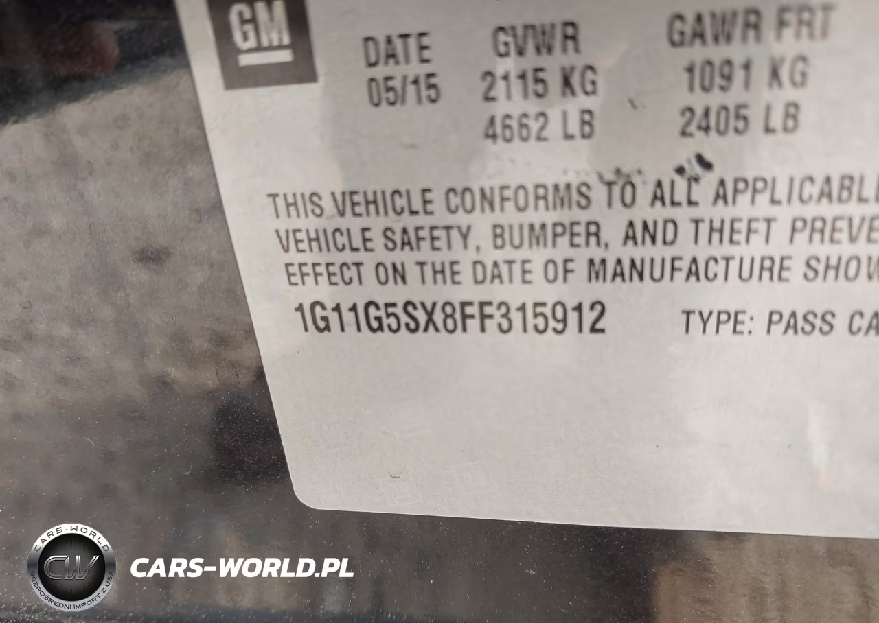 2015 Chevrolet Malibu 2Lz VIN:1G11G5SX8FF315912 - 9