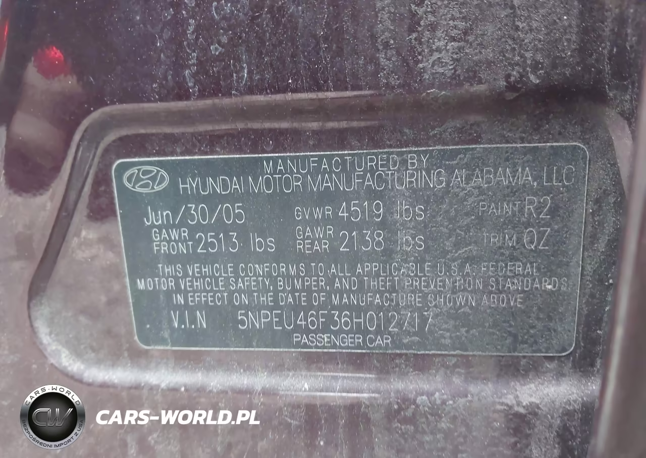 2006 Hyundai Sonata Gls V6-Lx V6 VIN:5NPEU46F36H012717 - 9