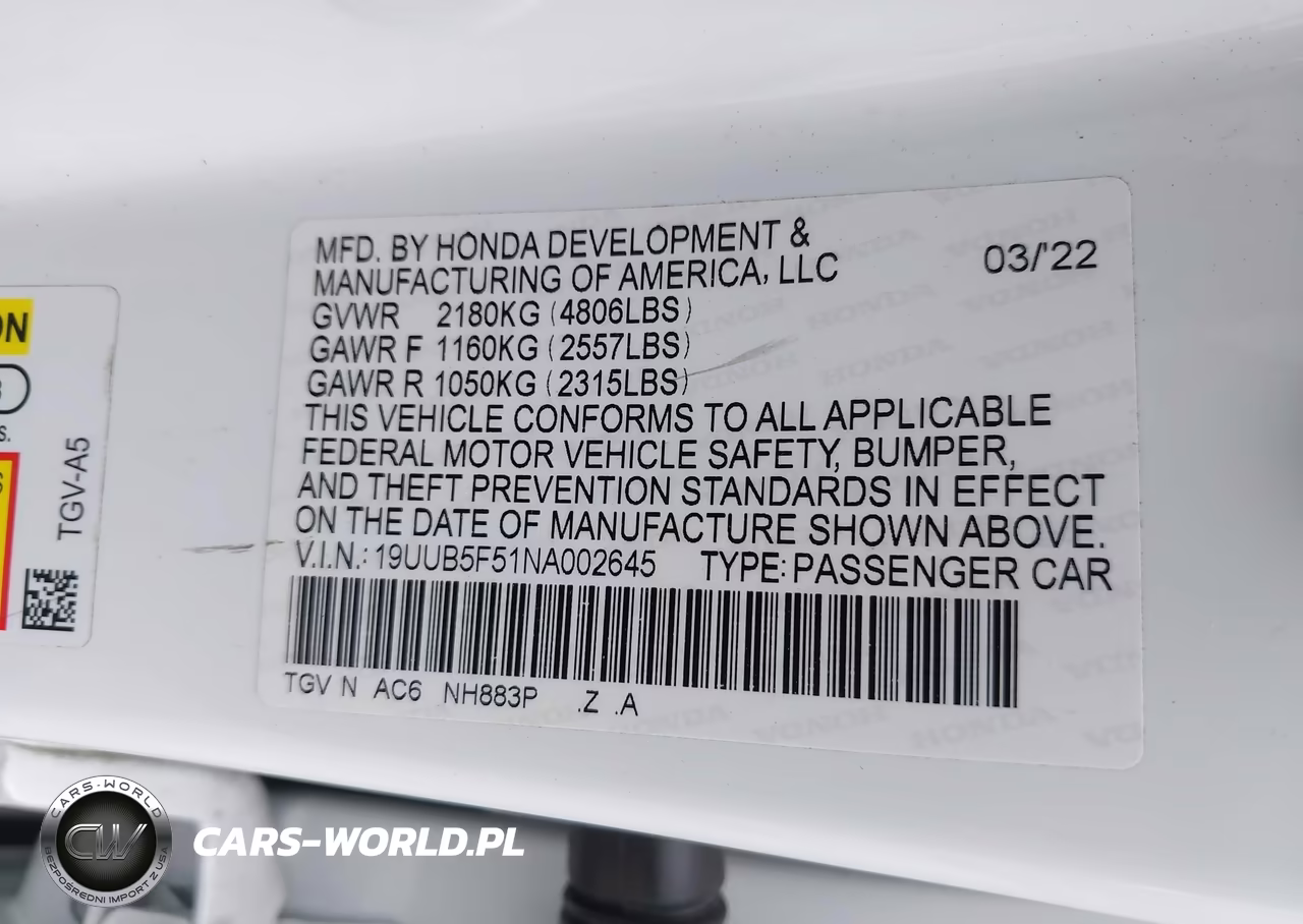 2022 Acura Tlx A-Spec Package VIN:19UUB5F51NA002645 - 9
