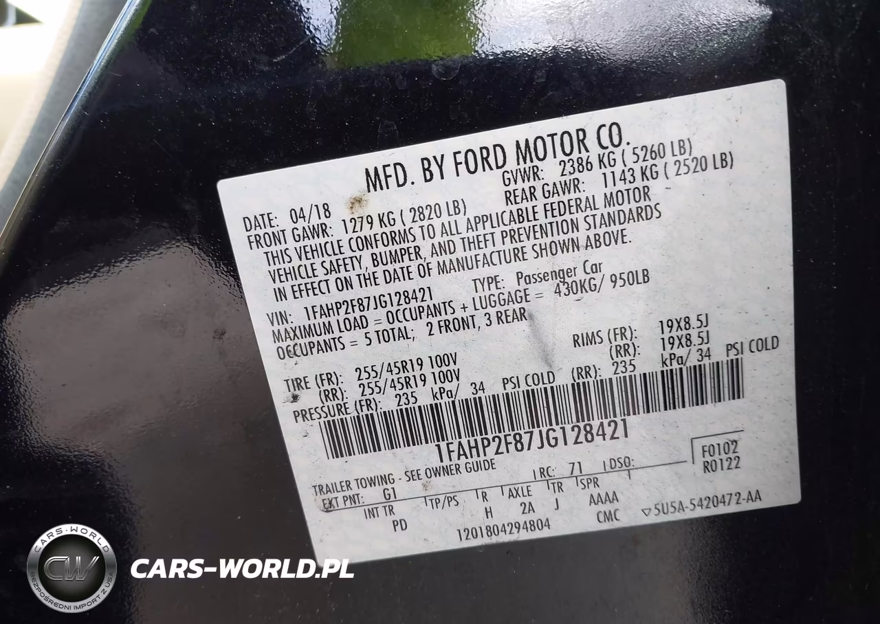 2018 Ford Taurus Limited VIN:1FAHP2F87JG128421 - 9