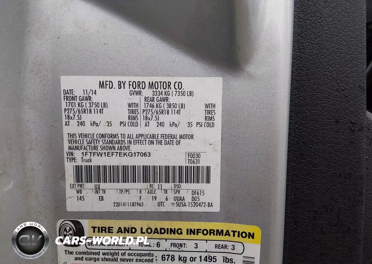 2014 Ford F-150 Lariat VIN:1FTFW1EF7EKG17063 - 9