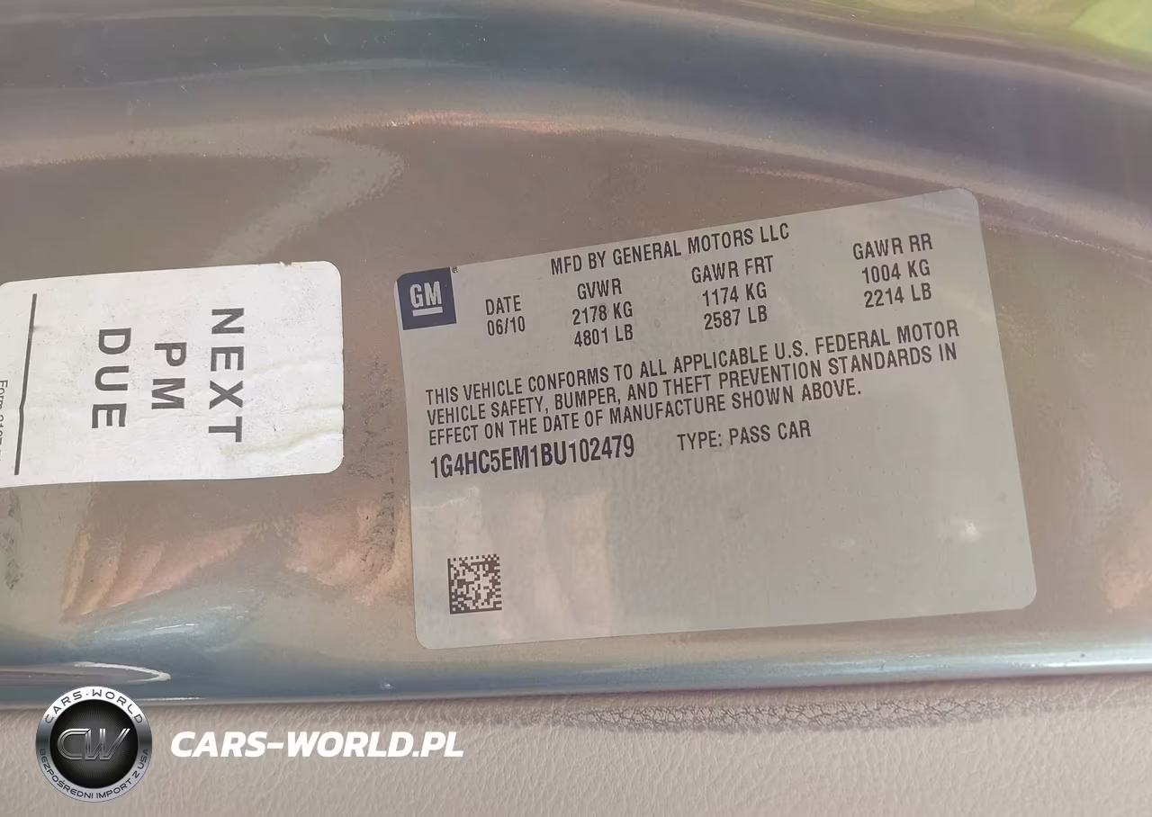 2011 Buick Lucerne Cxl VIN:1G4HC5EM1BU102479 - 9