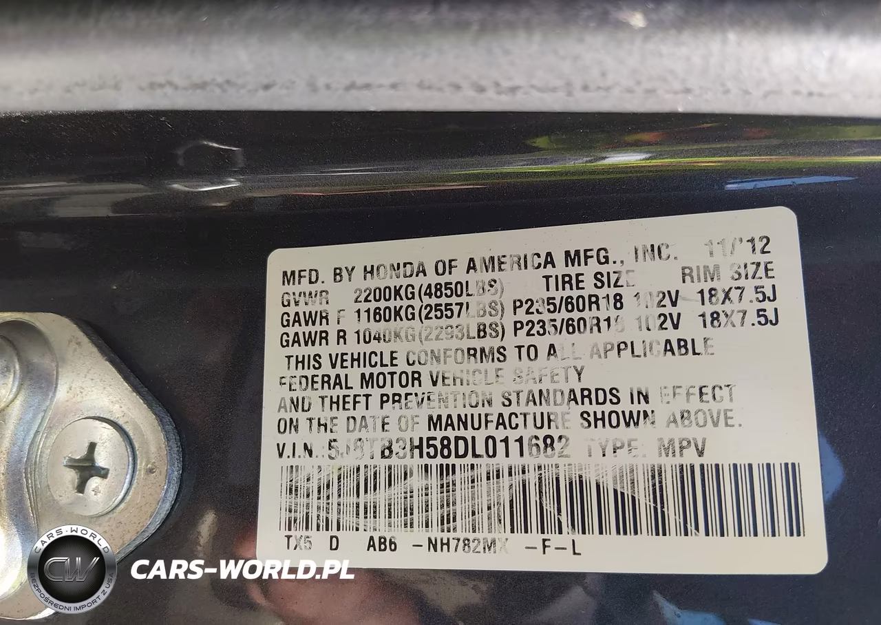 2013 Acura Rdx VIN:5J8TB3H58DL011682 - 9