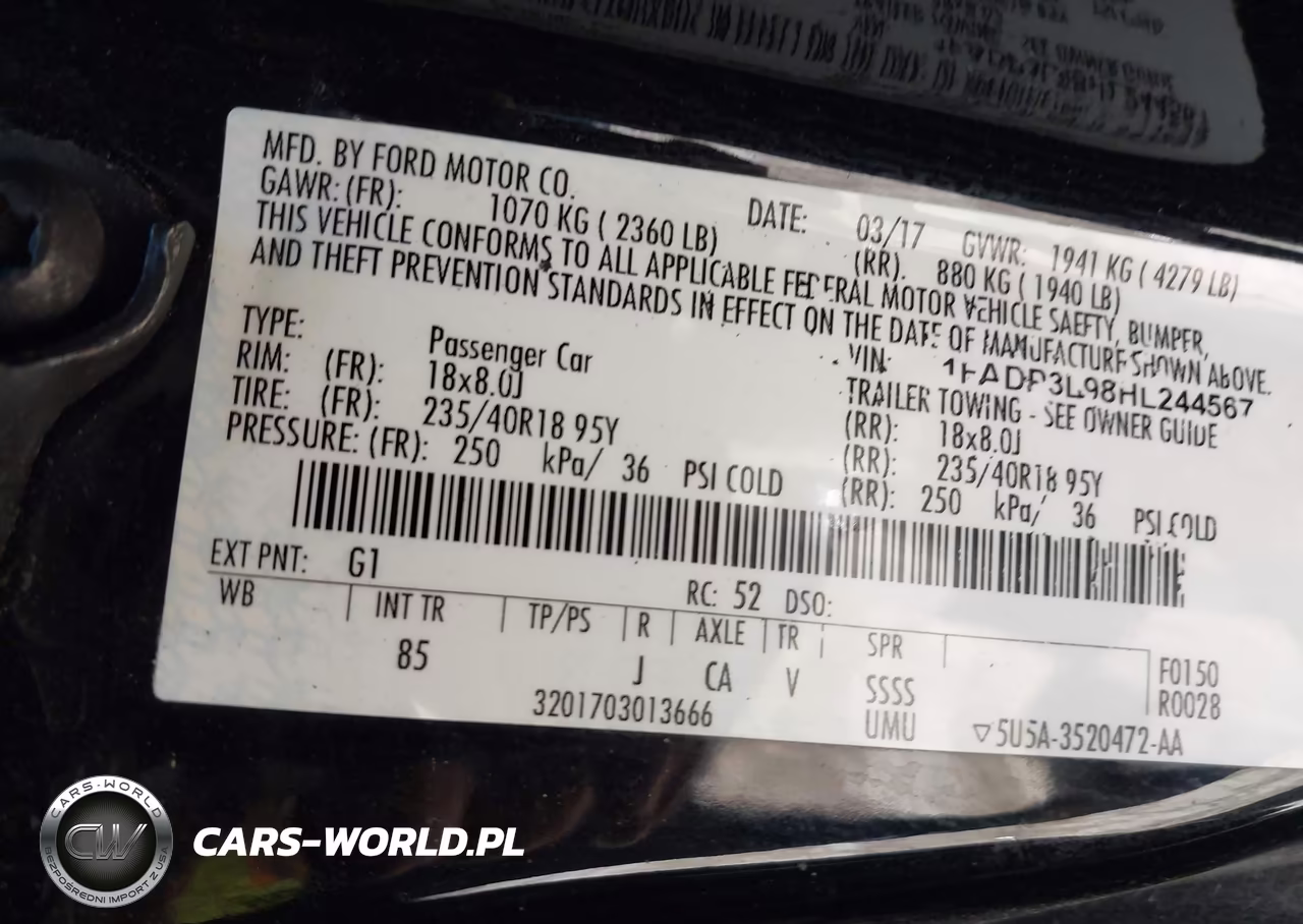2017 Ford Focus St VIN:1FADP3L98HL244567 - 9