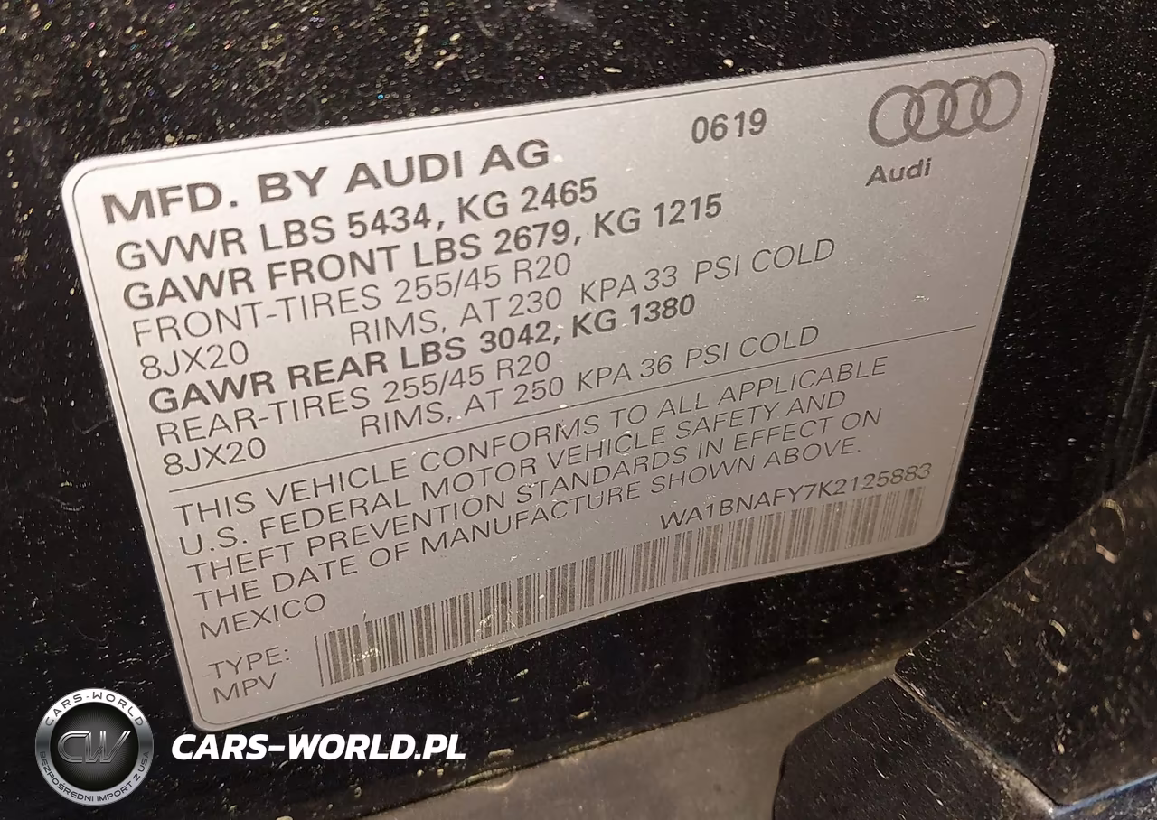2019 Audi Q5 45 Premium VIN:WA1BNAFY7K2125883 - 9