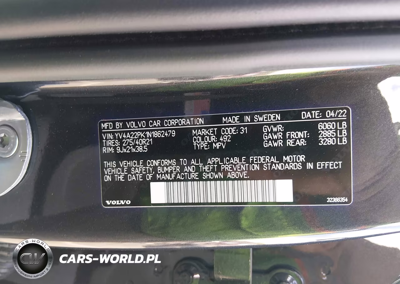 2022 Volvo Xc90 T6 Momentum 7 Passenger VIN:YV4A22PK1N1862479 - 9