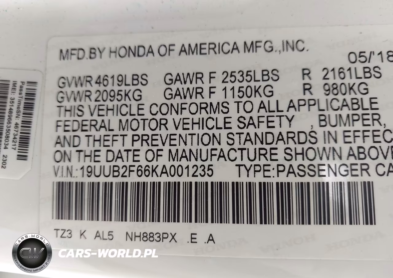 2019 Acura Tlx VIN:19UUB2F66KA001235 - 9