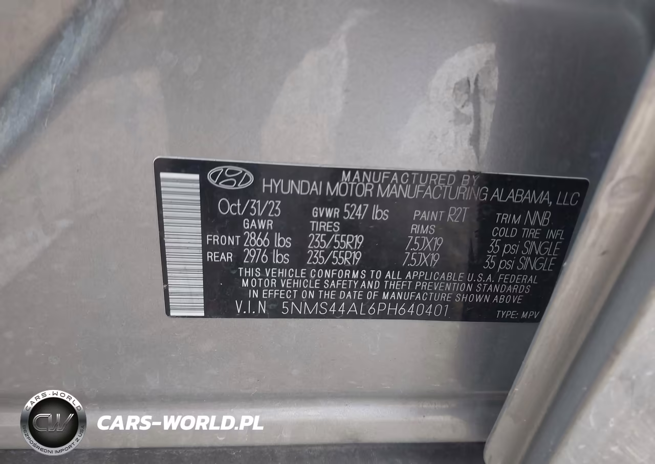 2023 Hyundai Santa Fe Limited VIN:5NMS44AL6PH640401 - 9