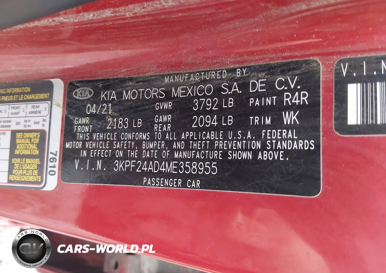 2021 Kia Forte Lxs VIN:3KPF24AD4ME358955 - 9