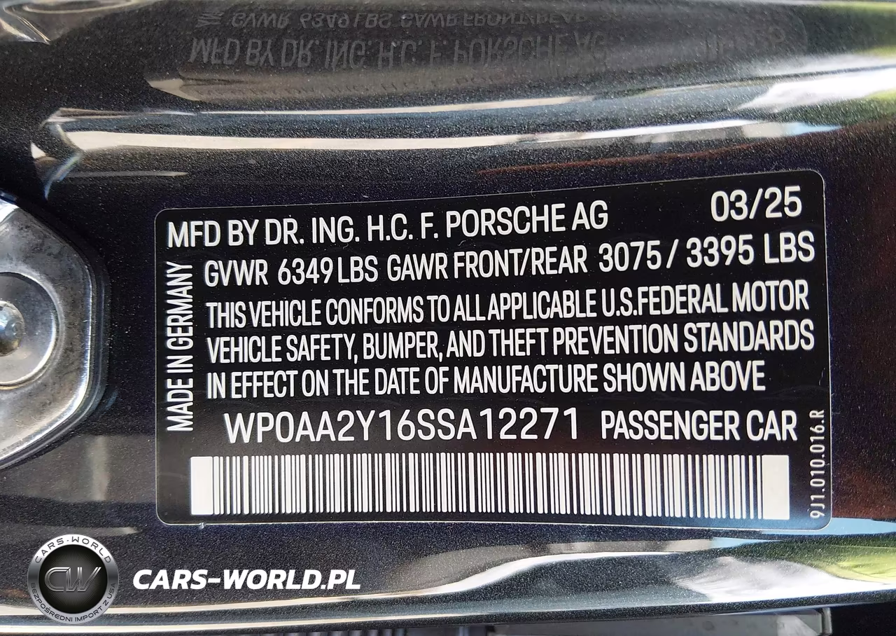 2025 Porsche Taycan 4 VIN:WP0AA2Y16SSA12271 - 9