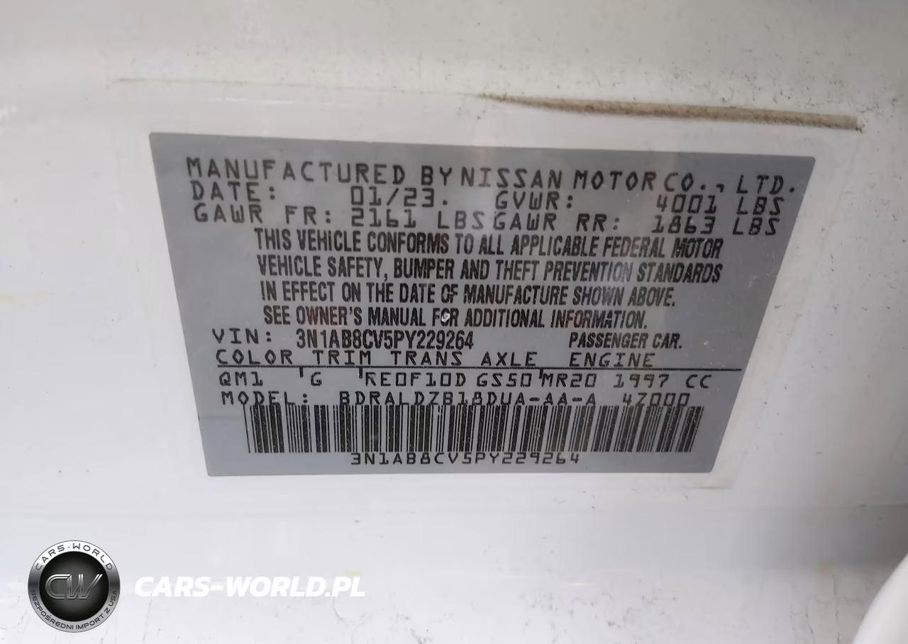 2023 Nissan Sentra Sv Xtronic Cvt VIN:3N1AB8CV5PY229264 - 9