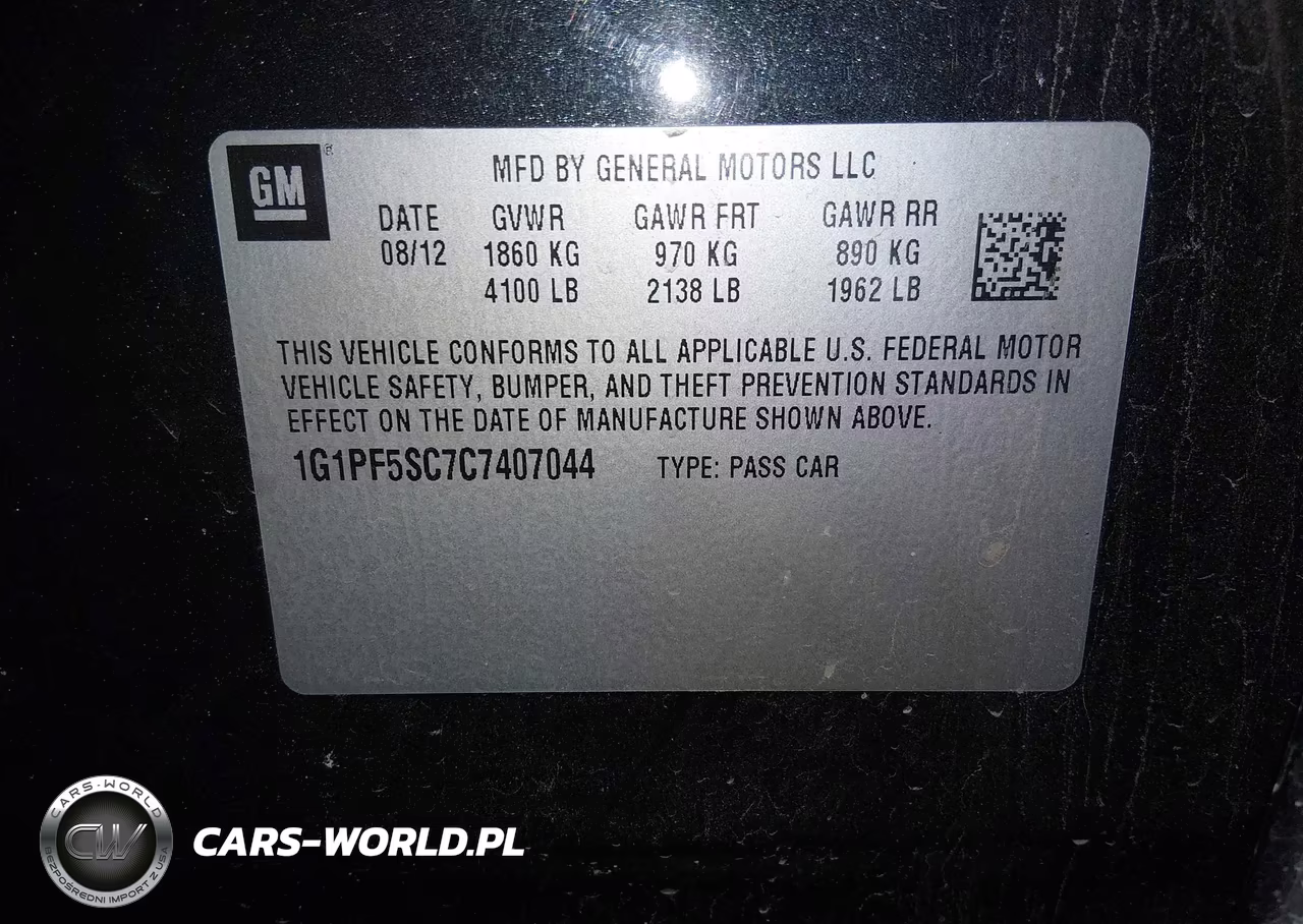 2012 Chevrolet Cruze 1Lt VIN:1G1PF5SC7C7407044 - 9