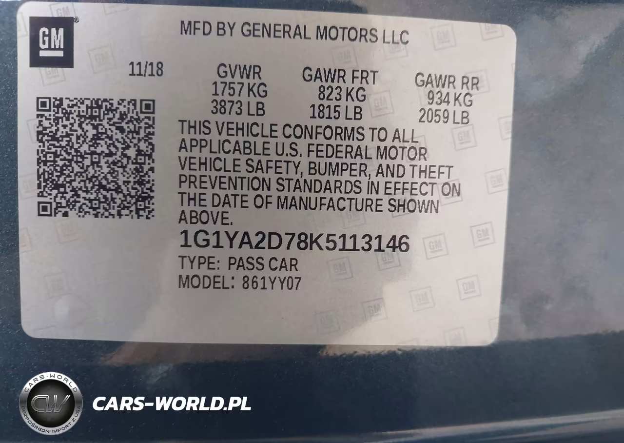 2019 Chevrolet Corvette Stingray VIN:1G1YA2D78K5113146 - 9
