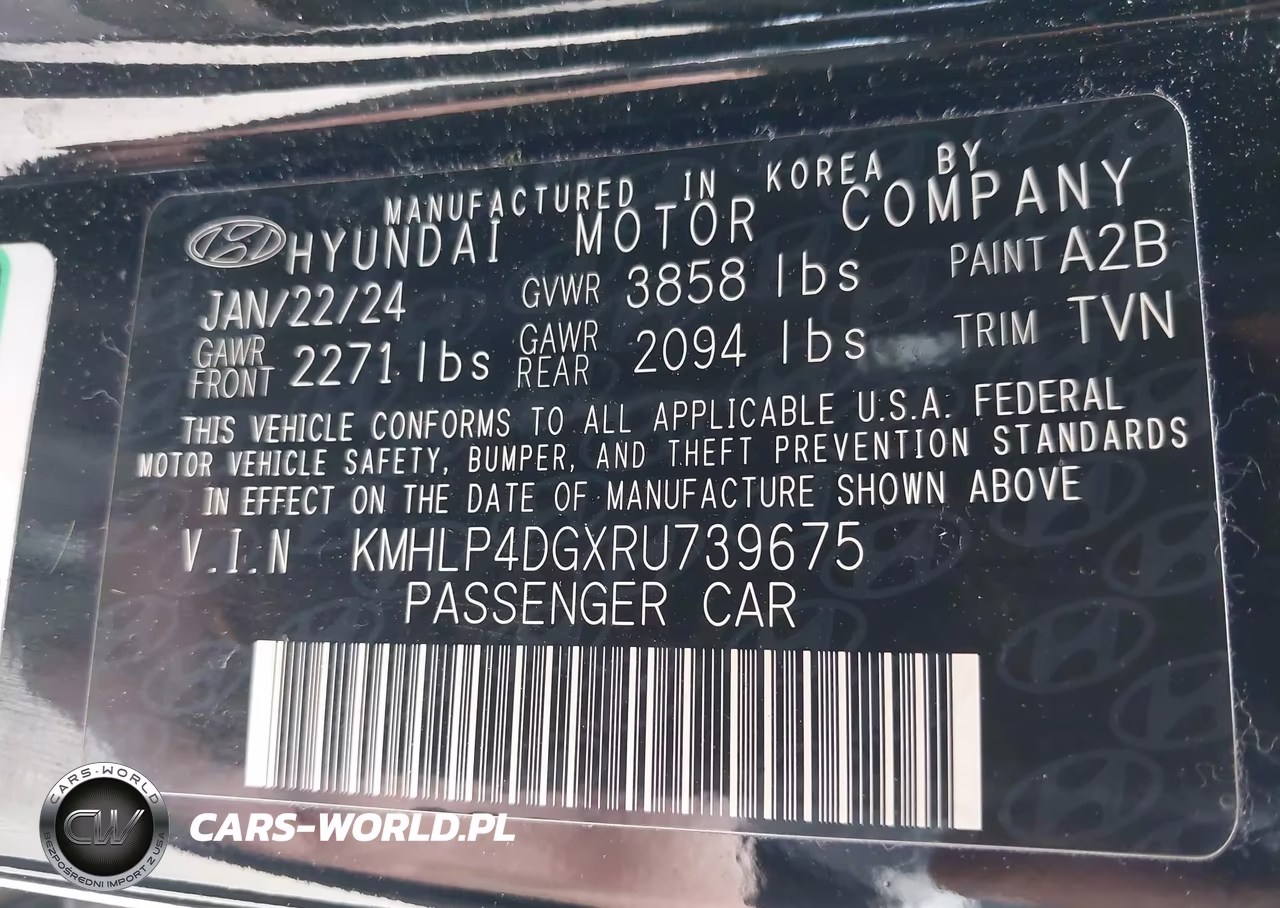 2024 Hyundai Elantra Limited VIN:KMHLP4DGXRU739675 - 9