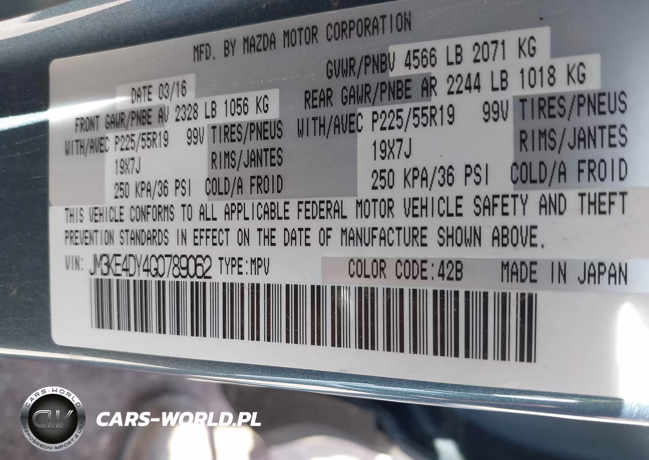 2016 Mazda Cx-5 Grand Touring VIN:JM3KE4DY4G0789062 - 9