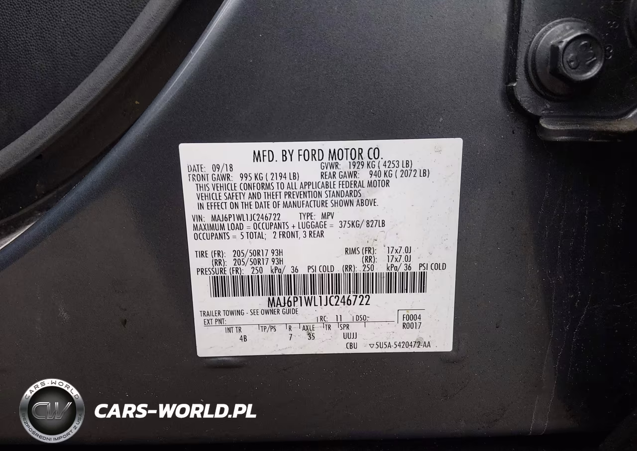 2018 Ford Ecosport Titanium VIN:MAJ6P1WL1JC246722 - 9