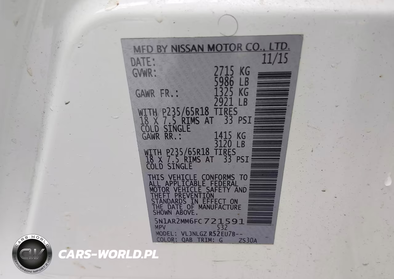 2015 Nissan Pathfinder Sl VIN:5N1AR2MM6FC721591 - 9