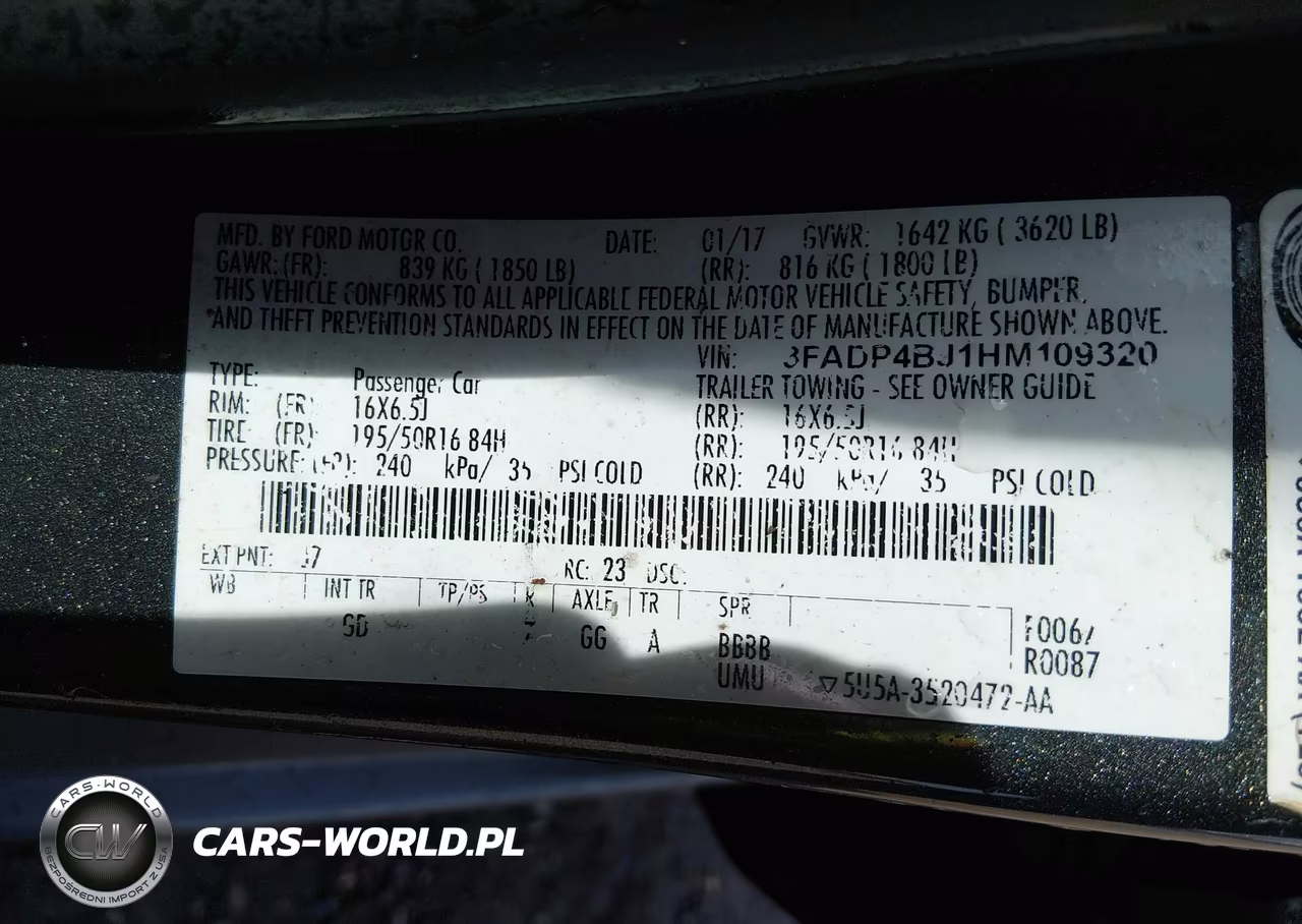 2017 Ford Fiesta Se VIN:3FADP4BJ1HM109320 - 9