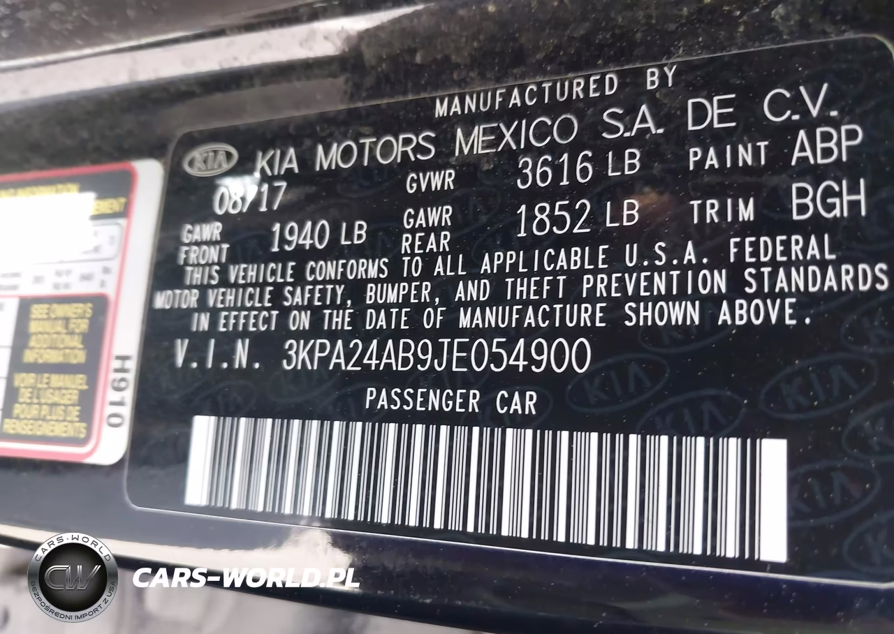 2018 Kia Rio Lx VIN:3KPA24AB9JE054900 - 9
