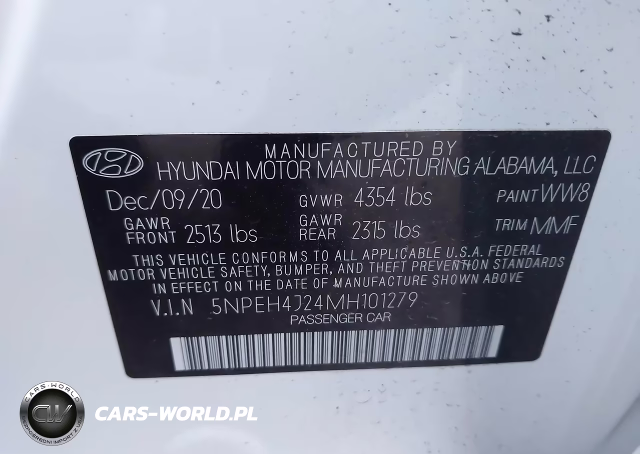 2021 Hyundai Sonata Limited VIN:5NPEH4J24MH101279 - 9