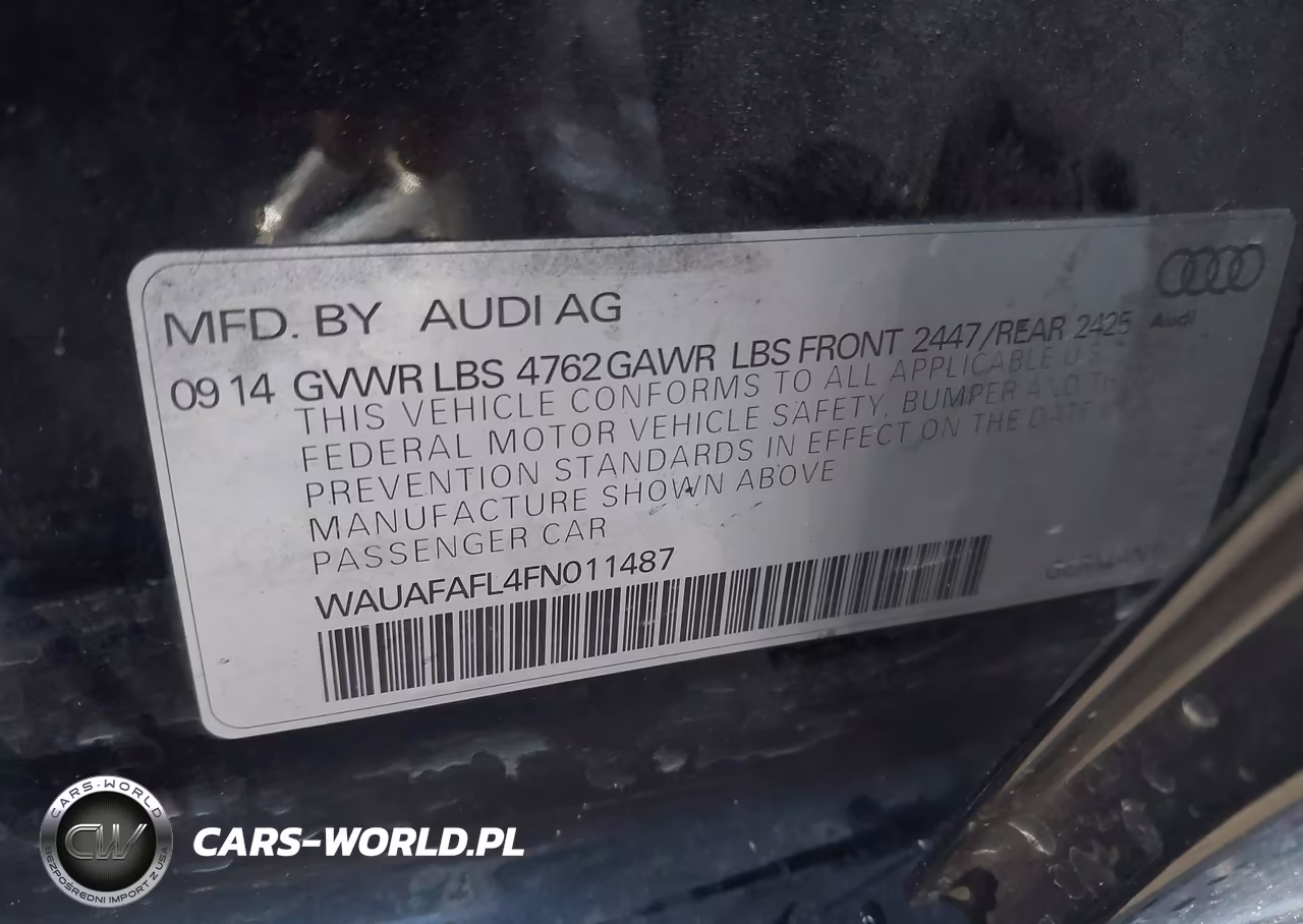 2015 Audi A4 2.0T Premium VIN:WAUAFAFL4FN011487 - 9