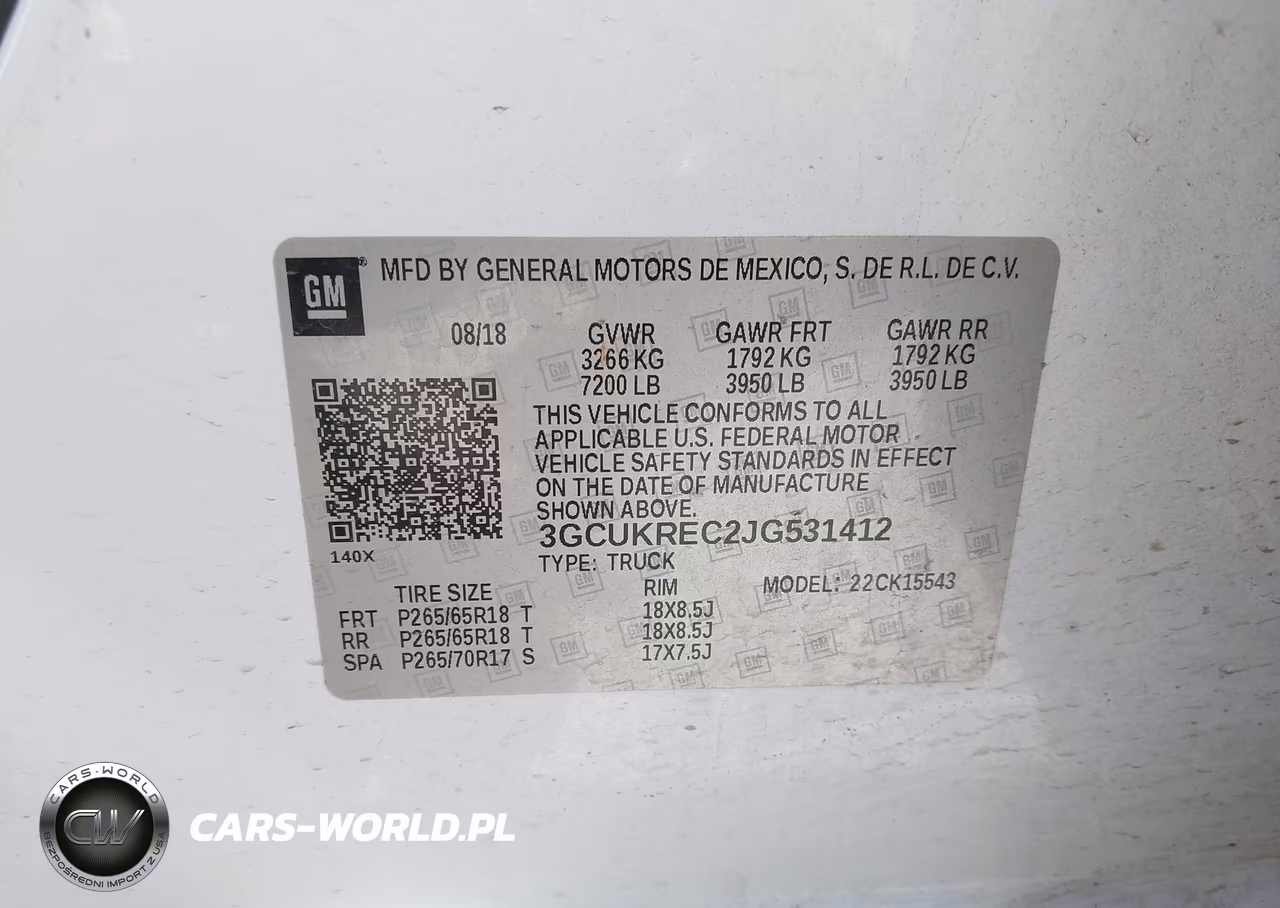 2018 Chevrolet Silverado 1500 2Lt VIN:3GCUKREC2JG531412 - 9